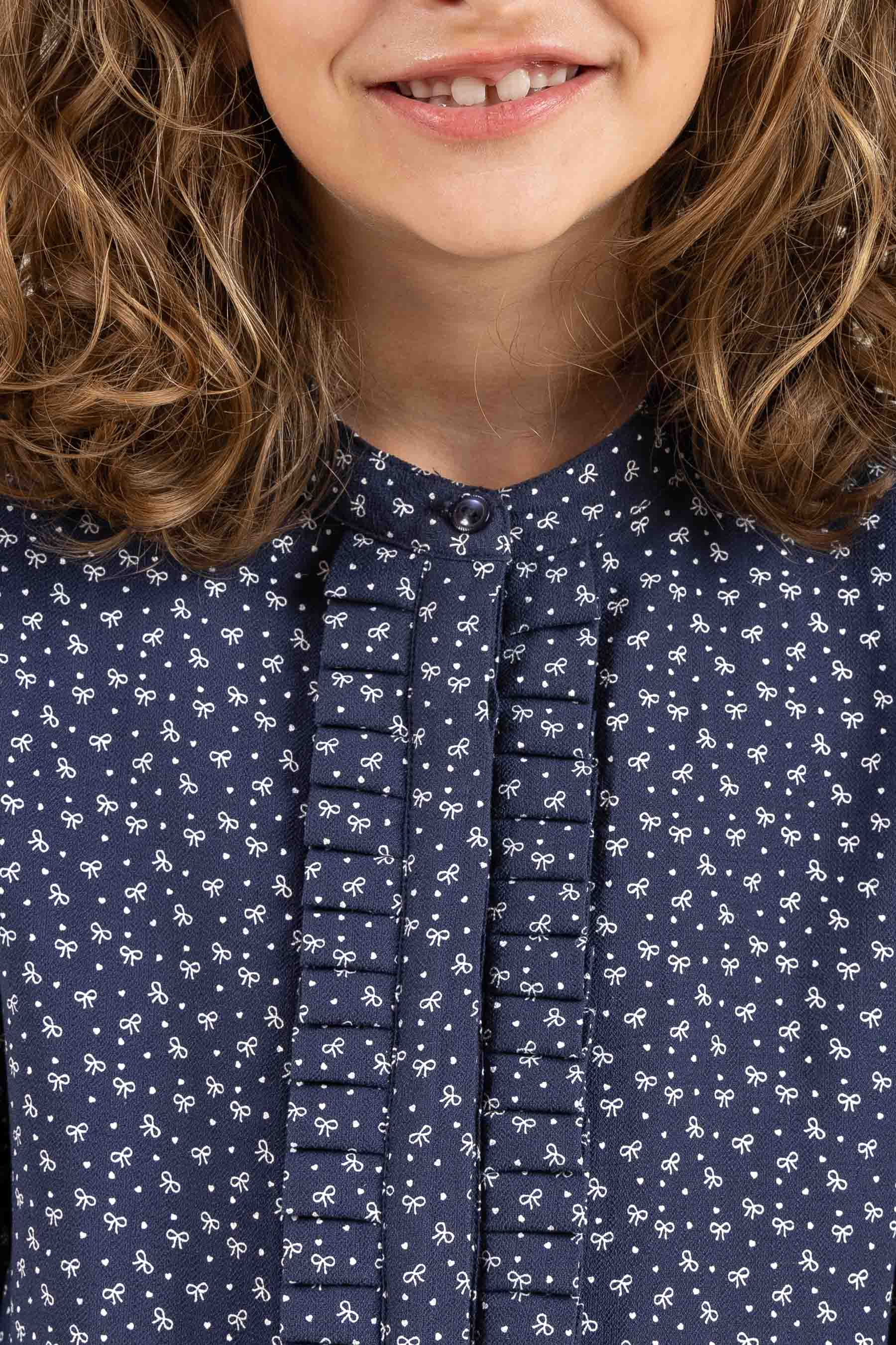 Jurk bedrukt crêpe viscose - All - Navy | 100662 Ana
