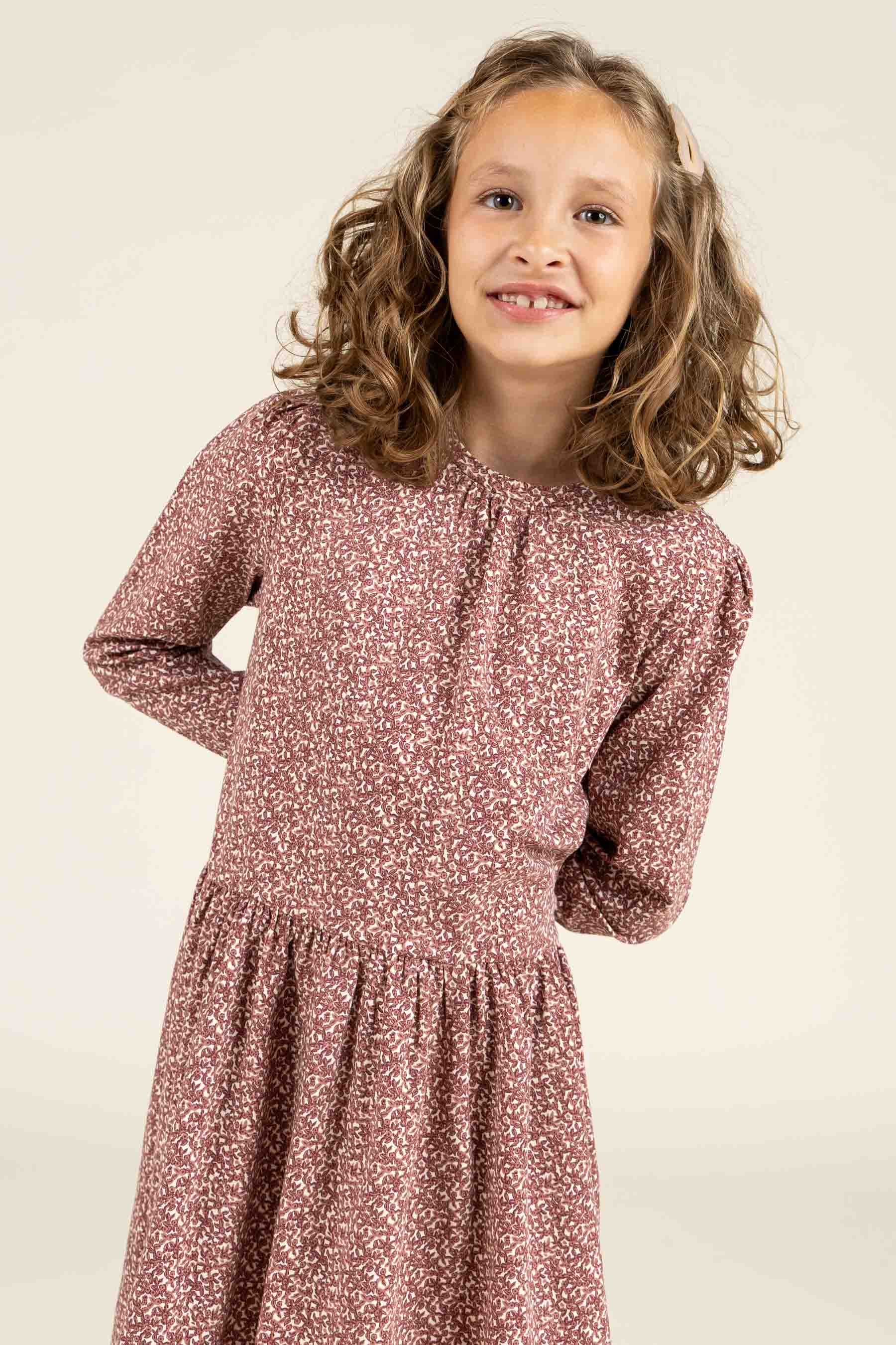 Gedrukte jersey jurk - Tween - Vintage Red | 100763 Ada