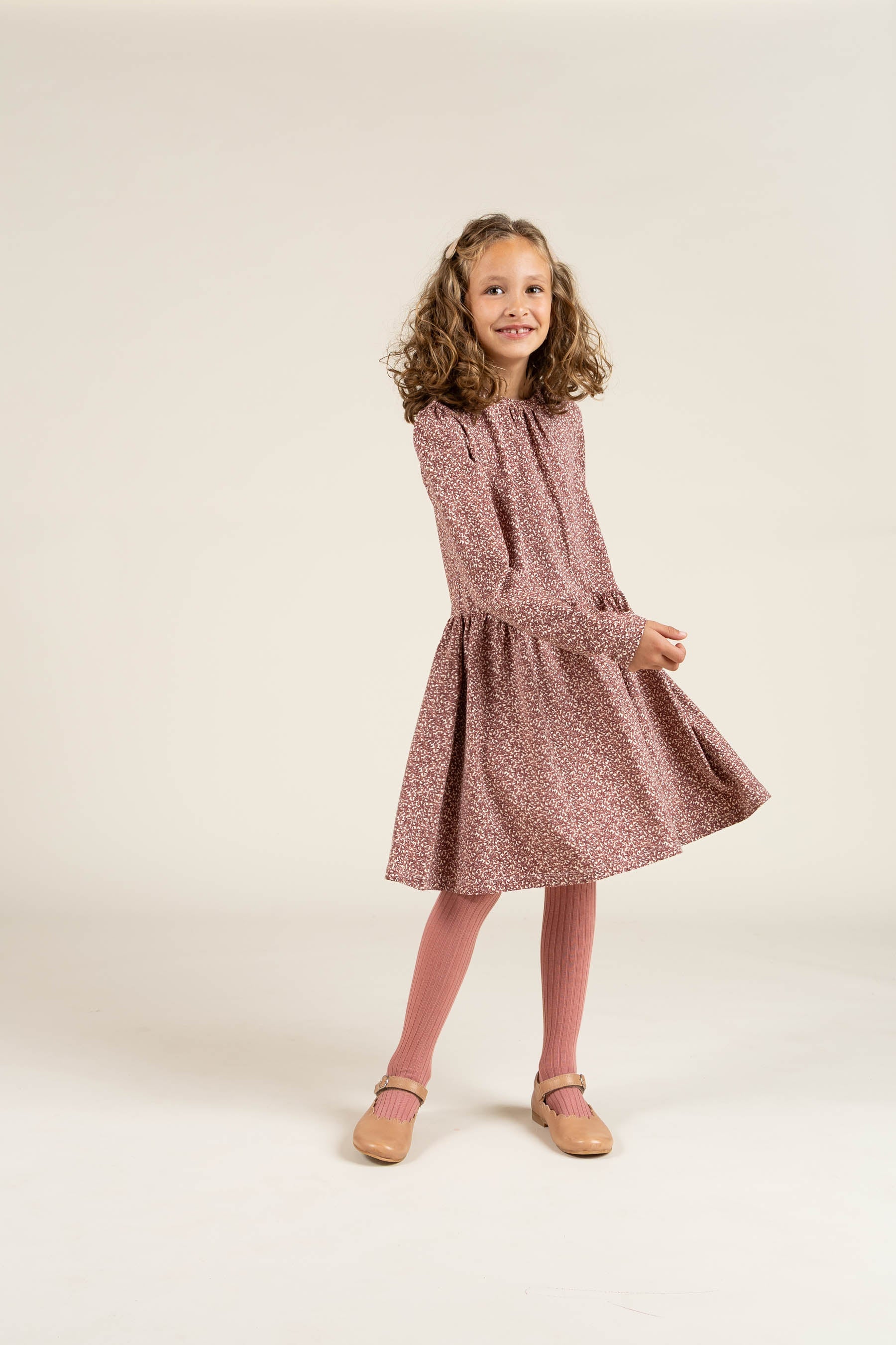 Gedrukte jersey jurk - Tween - Vintage Red | 100763 Ada