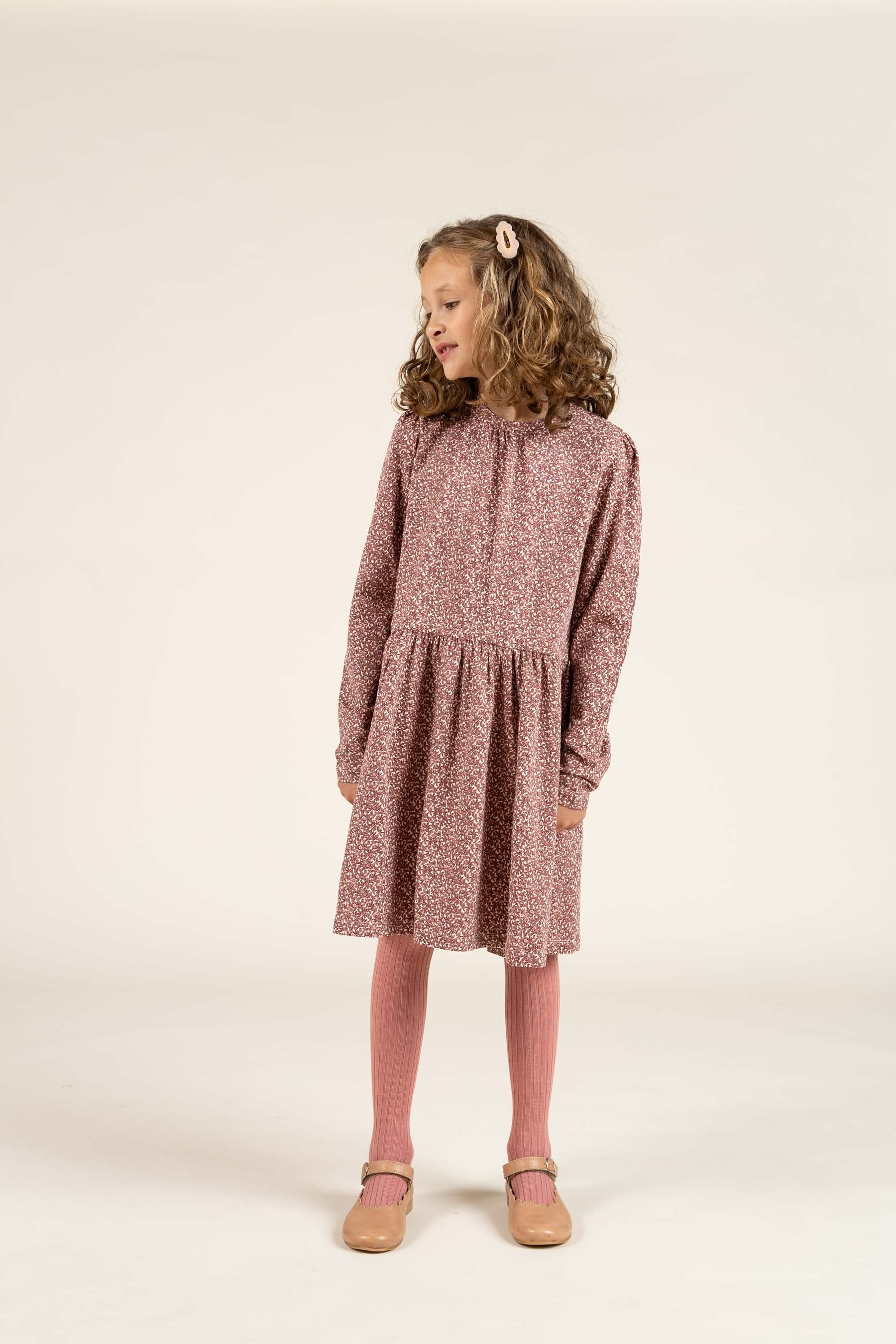 Gedrukte jersey jurk - Tween - Vintage Red | 100763 Ada