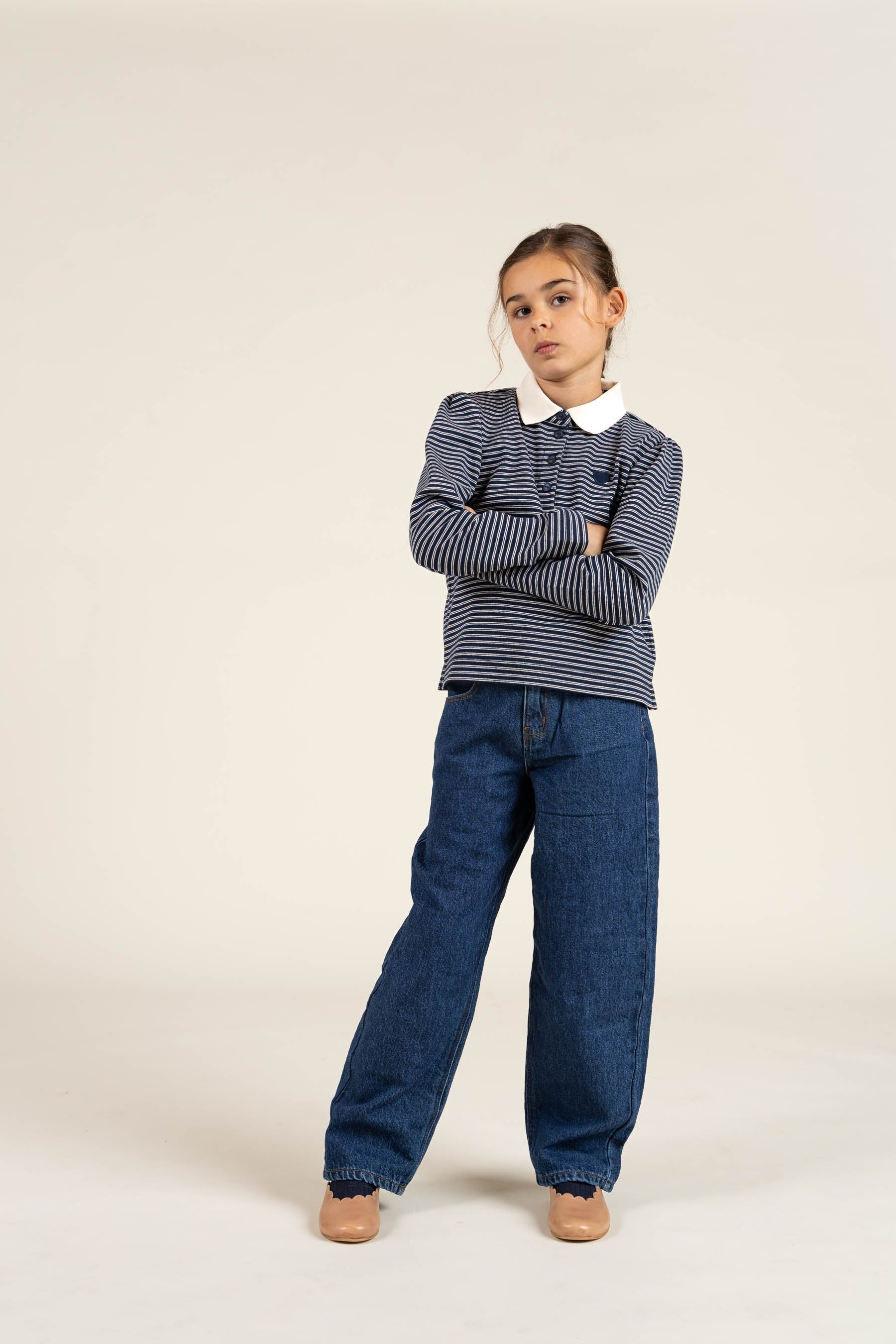 Gestreept poloshirt - Tween - Navy Stripe | 100647 Elise