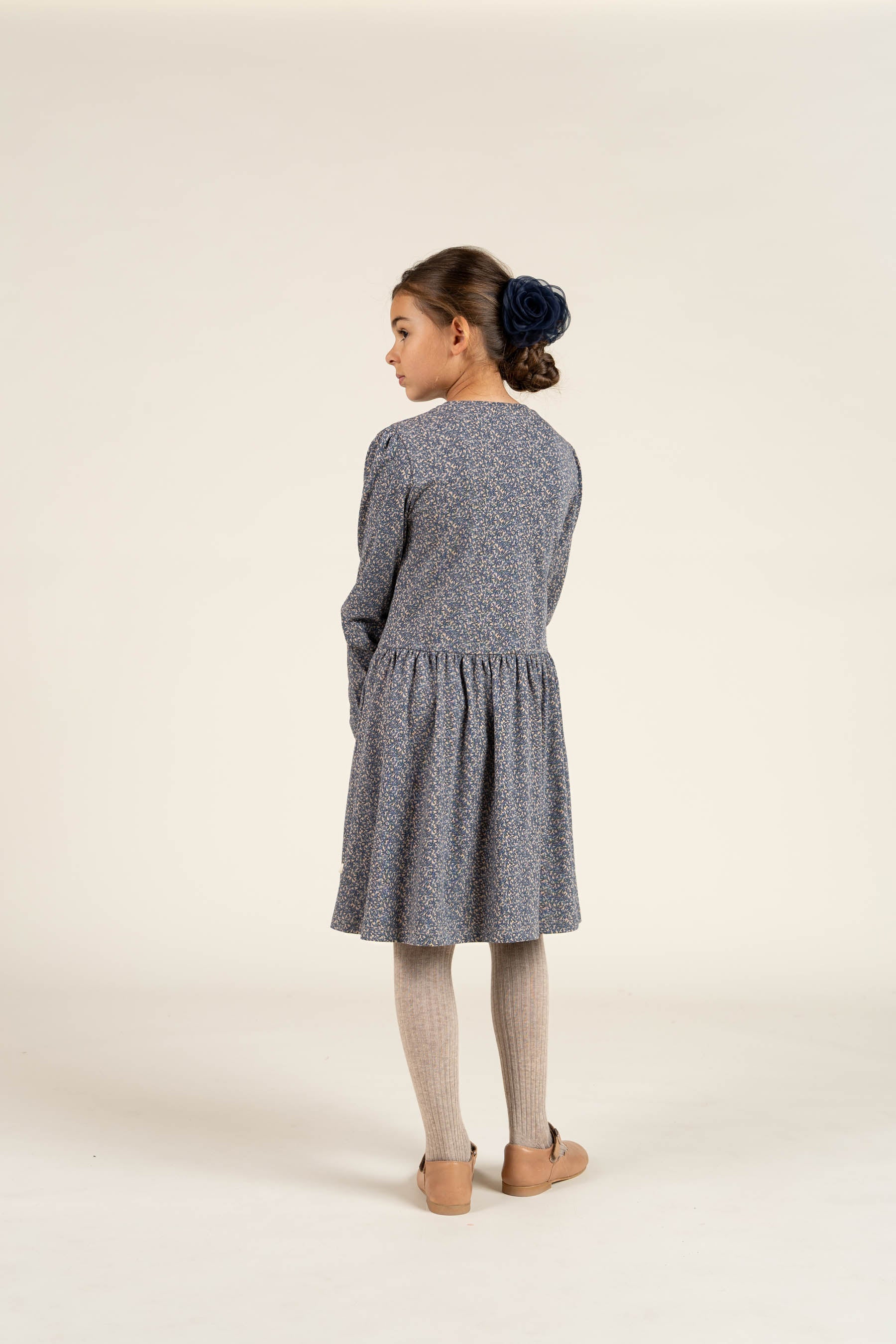 Gedrukte jersey jurk - Tween - Blue | 100765 Ada