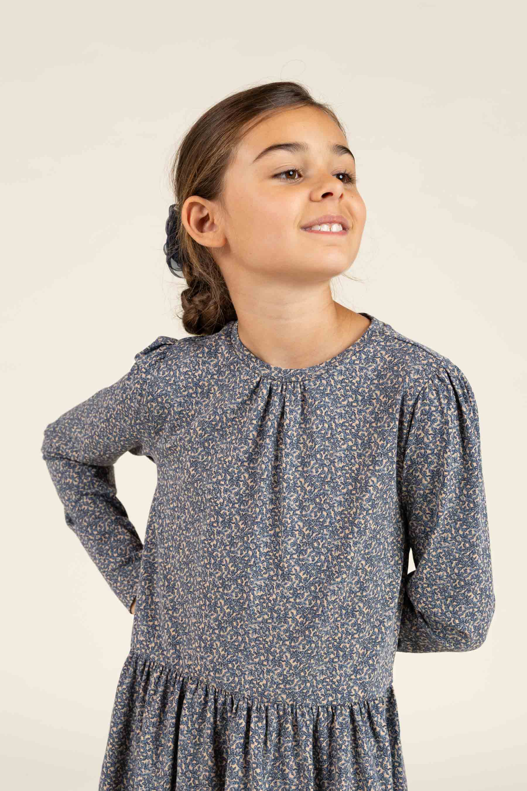 Gedrukte jersey jurk - Tween - Blue | 100765 Ada