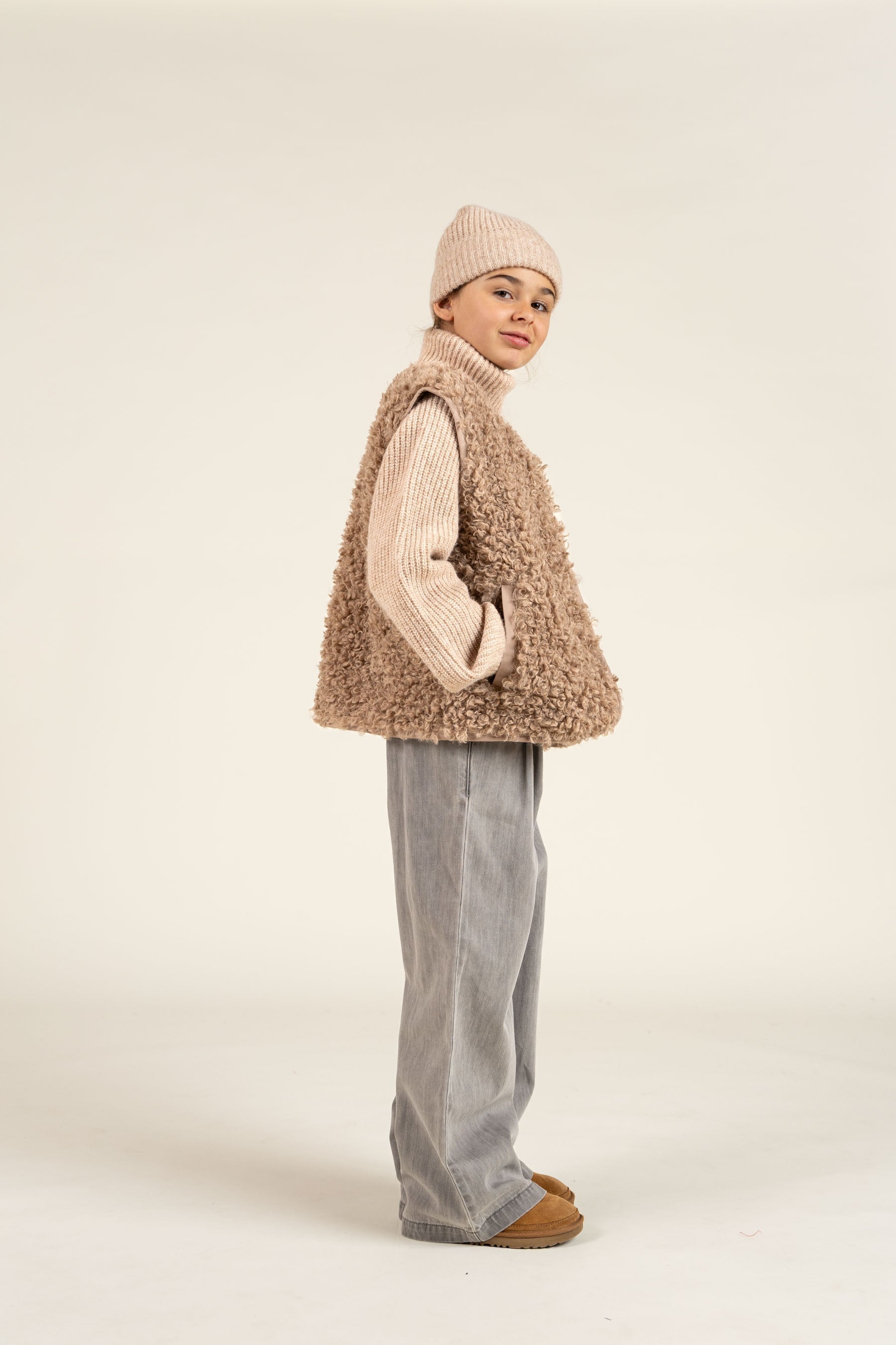 Vacht van imitatiebont - Tween - Caffe Latte | 100551 Ellie