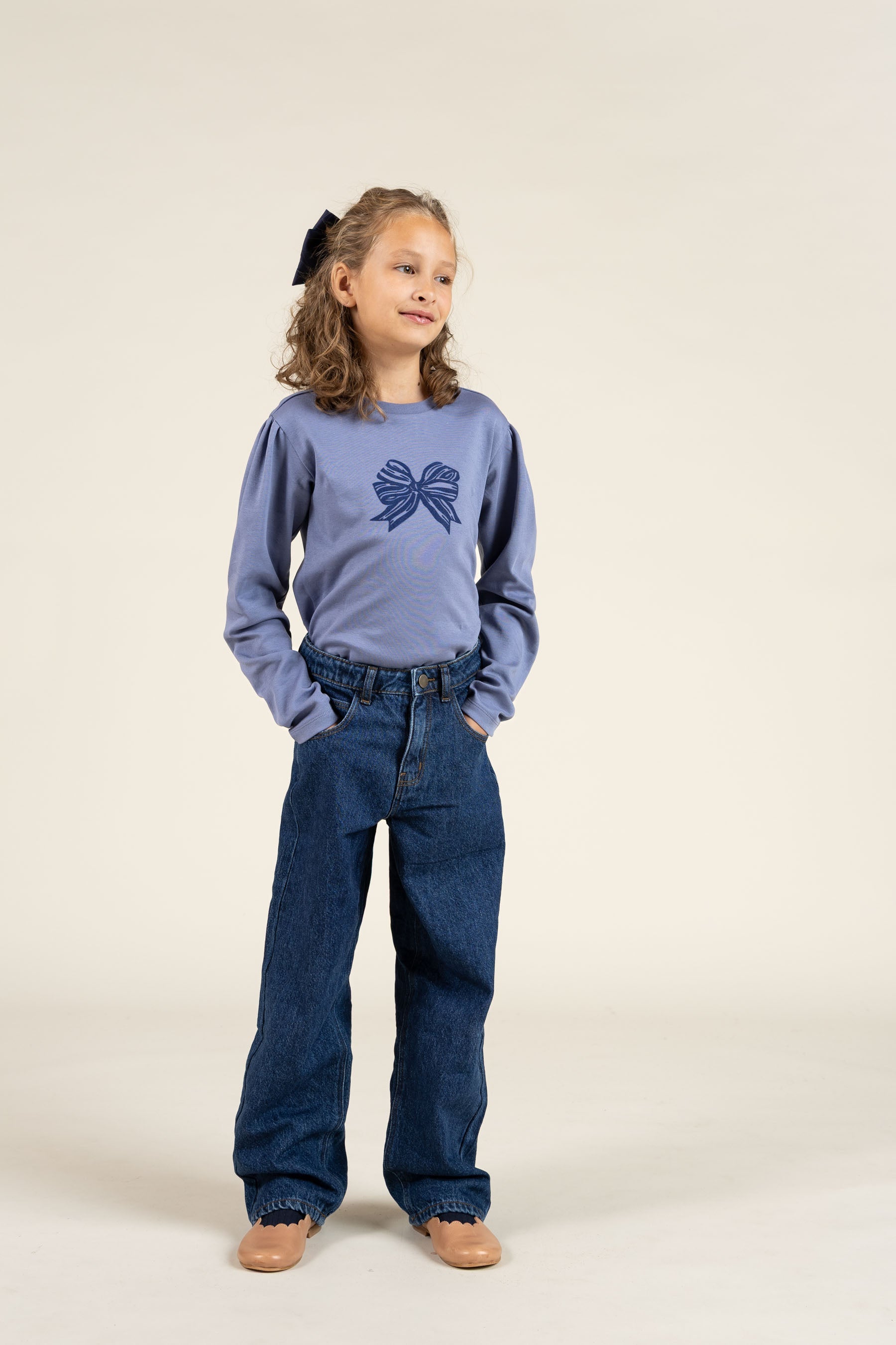 Longsleeve T-shirt met Frontprint - Tween - Blue | 100851 Kendell