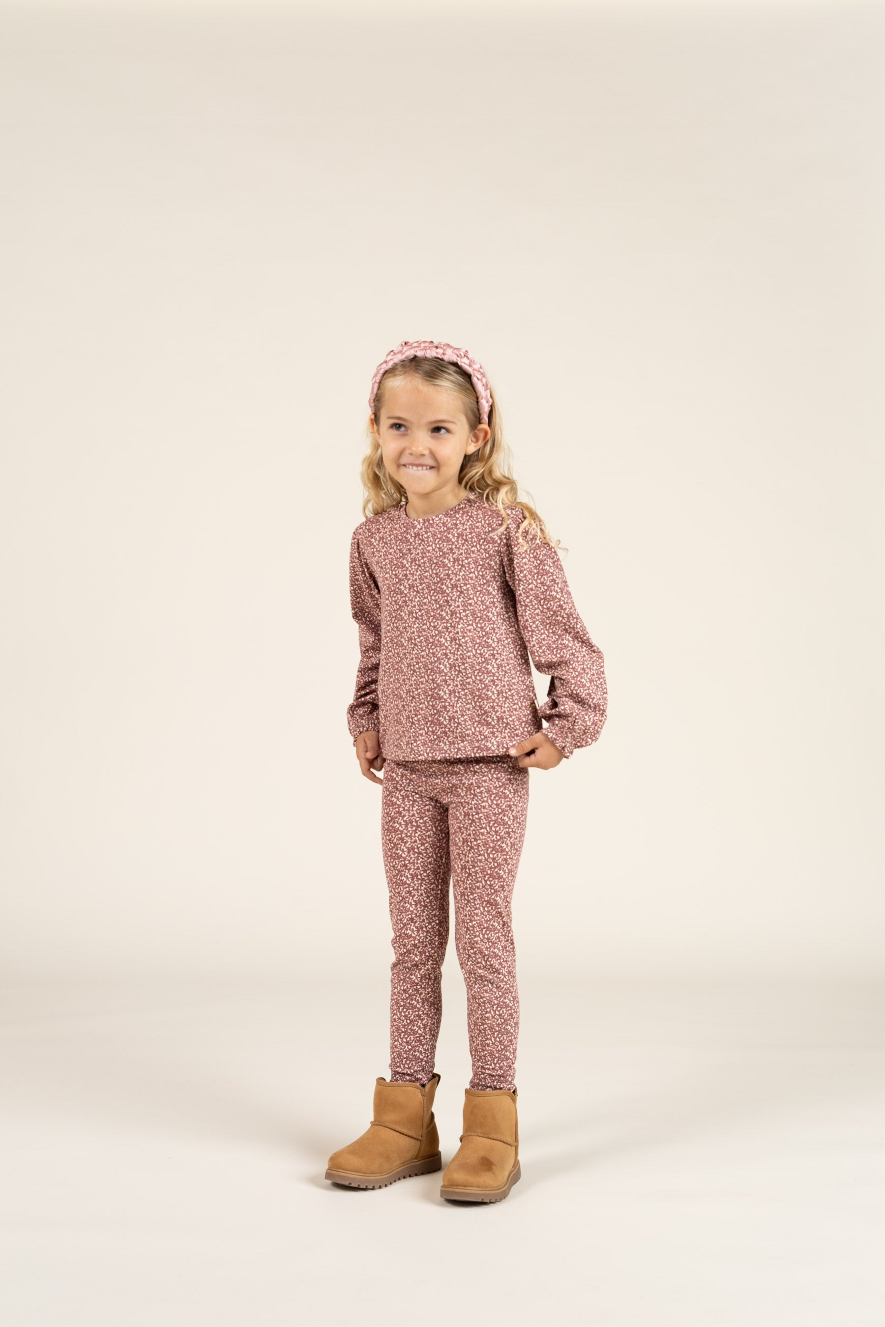 Bedrukte jersey blouse - Kids - Vintage Red | 100770 Ada