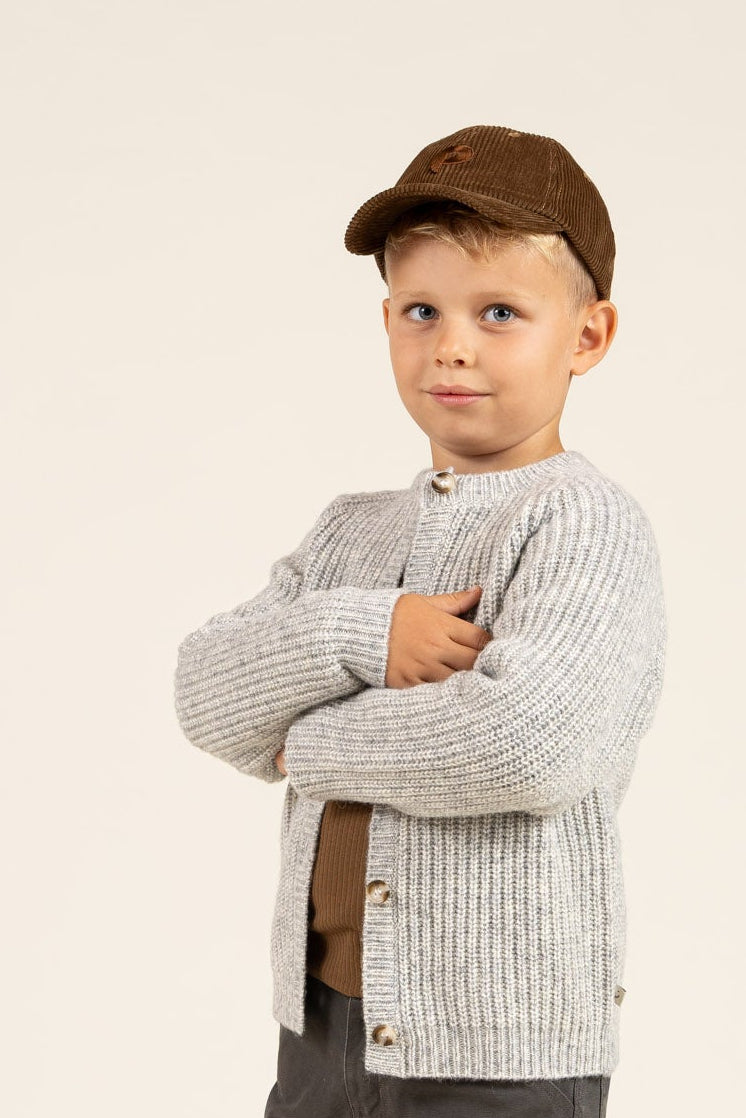 unisex vest van wolmix - Kids - Grey Melange | 100746 Cork