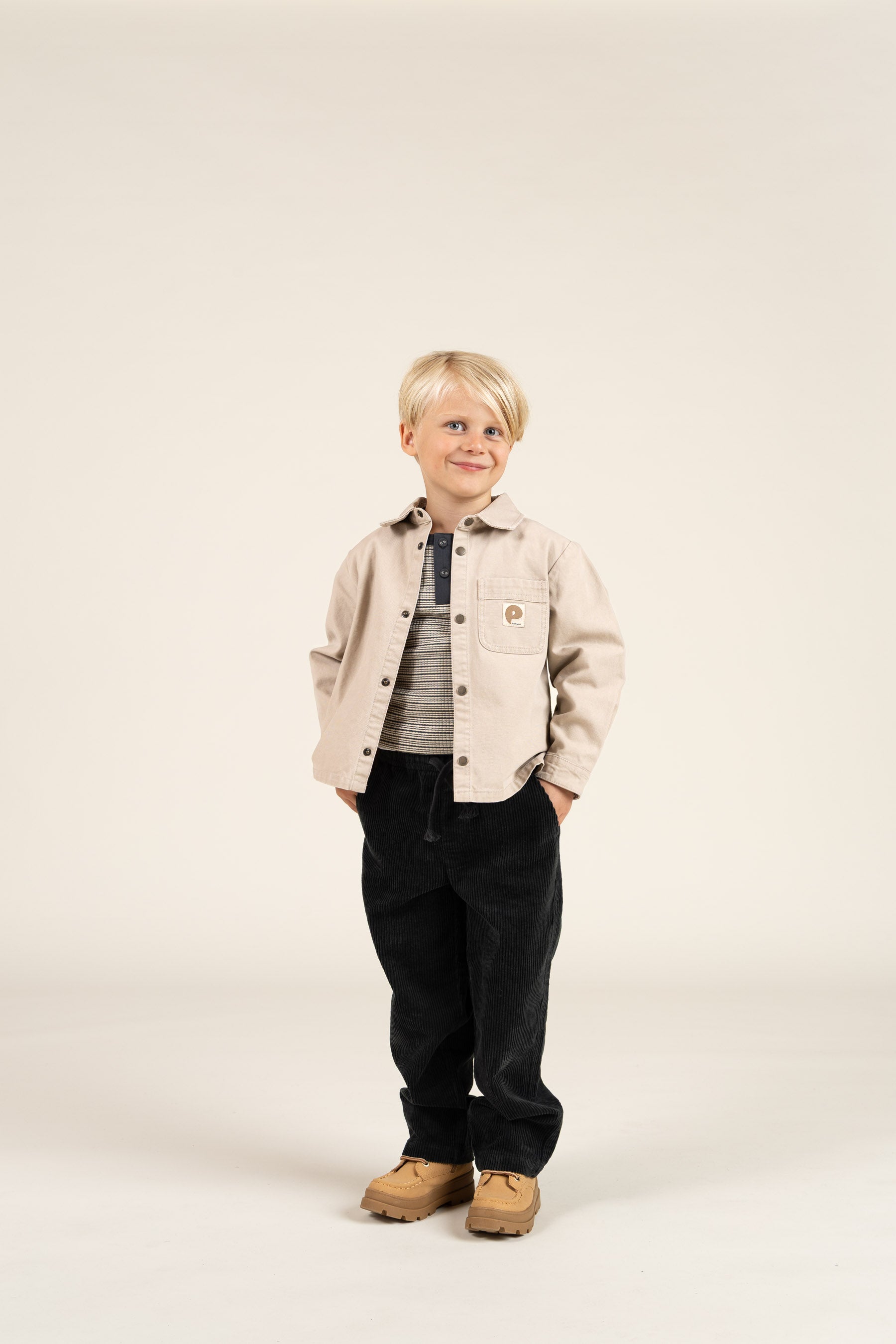 Katoenen rib T-shirt met lange mouwen - Kids - Forest Green Stripe | 100562 Manson