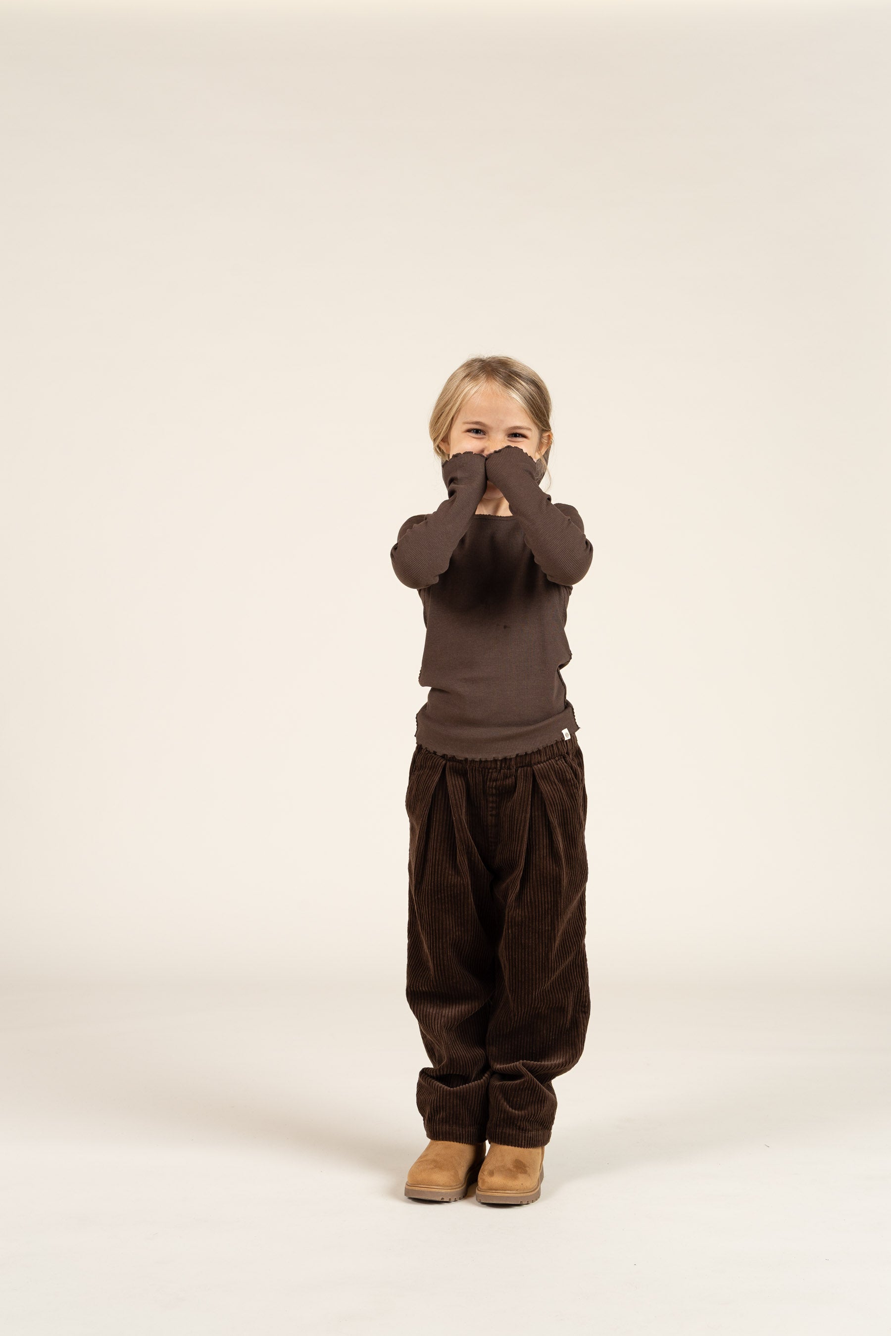 Gewaagde Corduroy Pull-on Broek - Kids - Chocolate | 100621 Margot