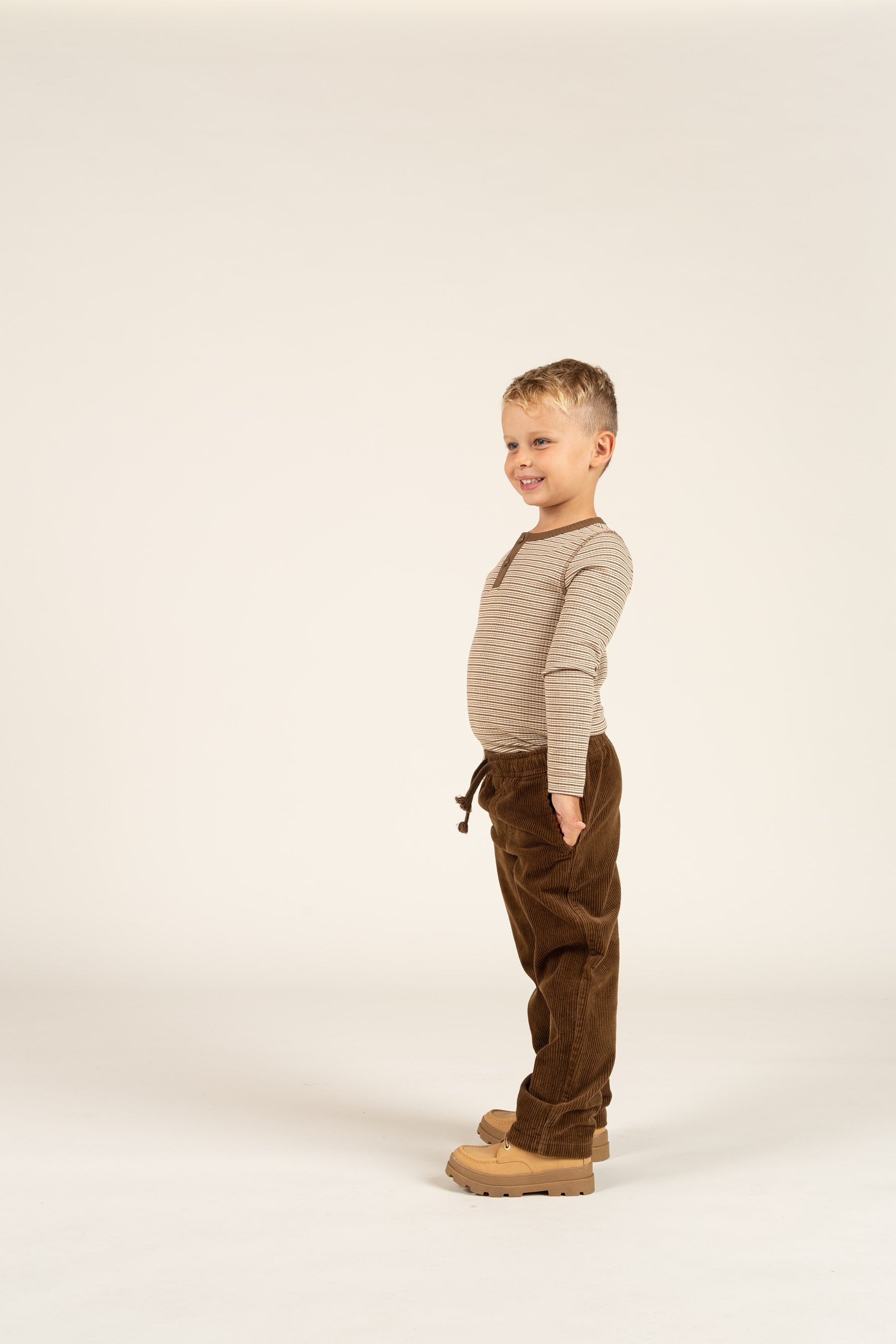 Corduroy broek met koord - Kids - Coffee | 100602 Jace