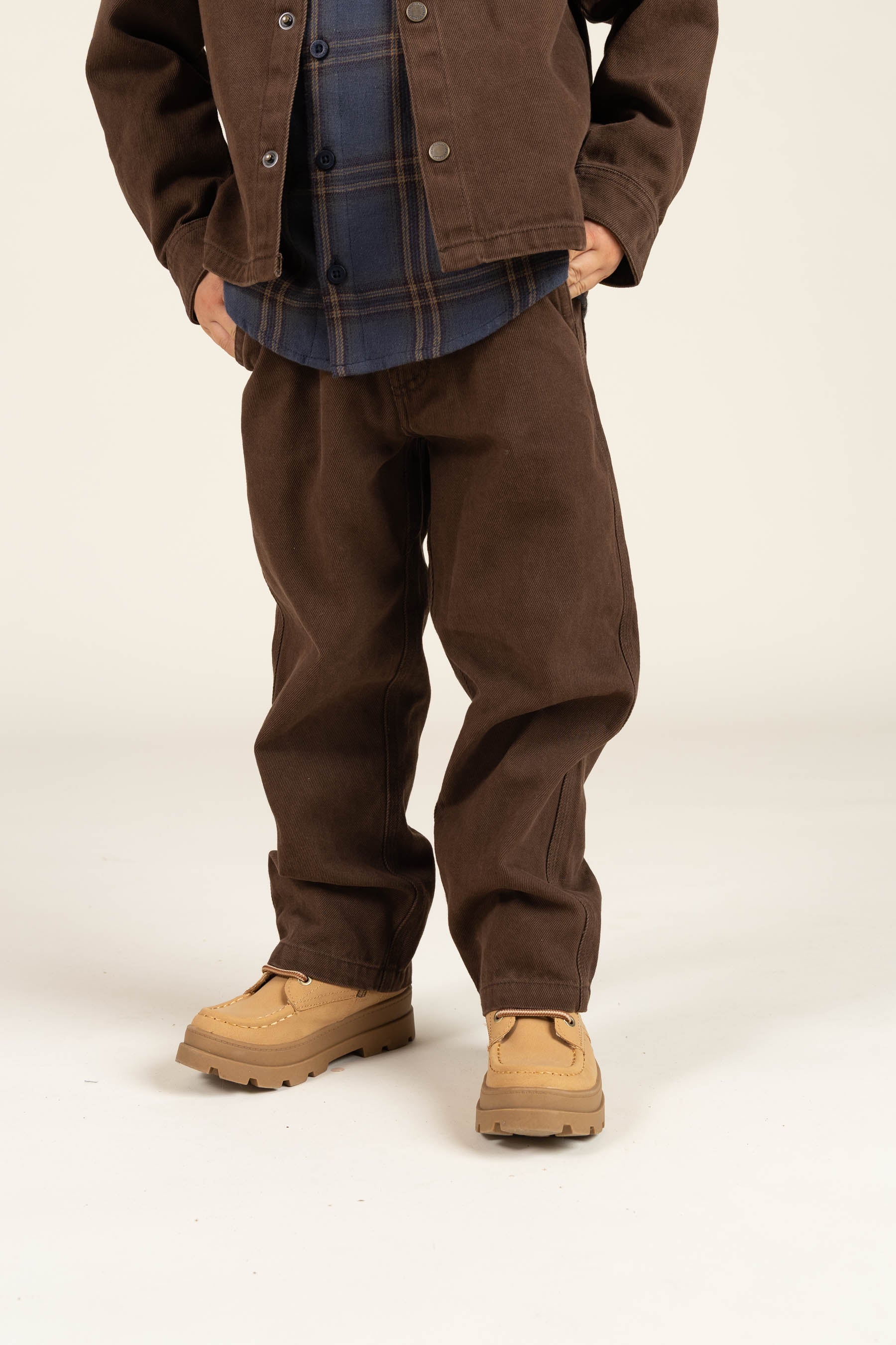 Keperstof Broek - Kids - Chocolate | 100606 Carter