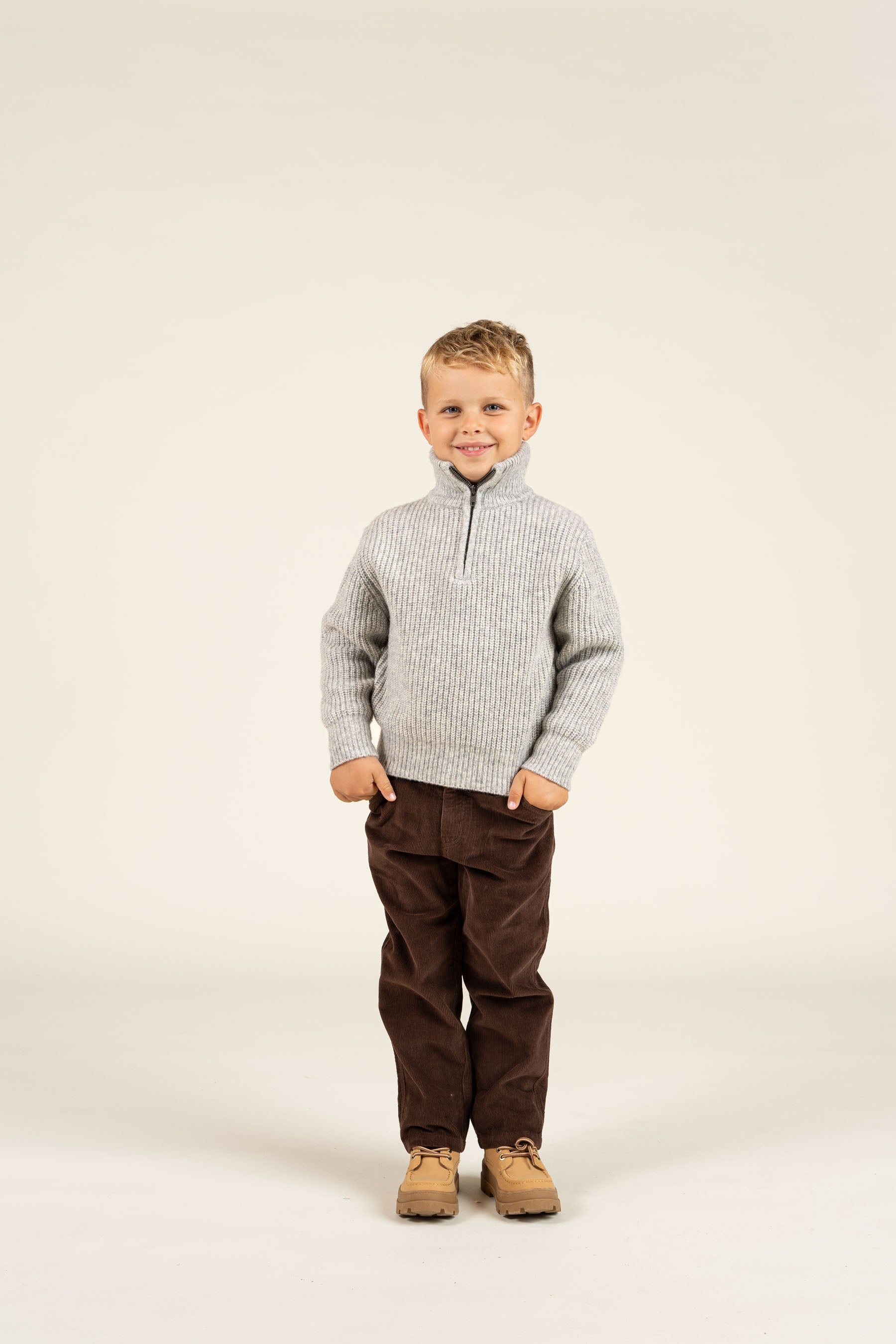 Corduroy broek met koord - Kids - Coffee | 100602 Jace