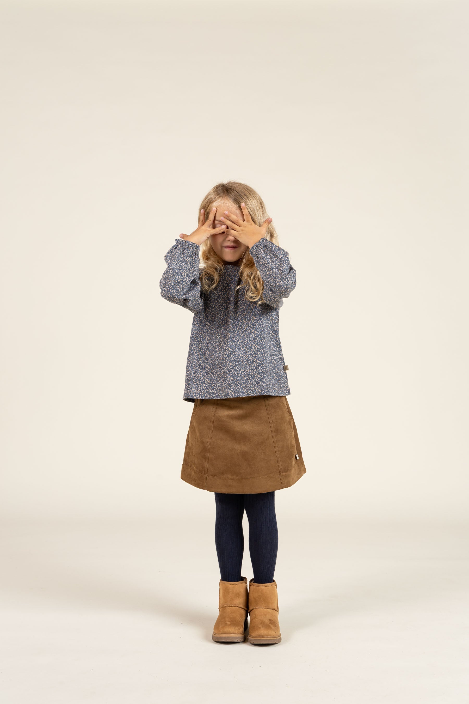 Rok van imitatie suède - Kids - Coffee | 100592 Selene