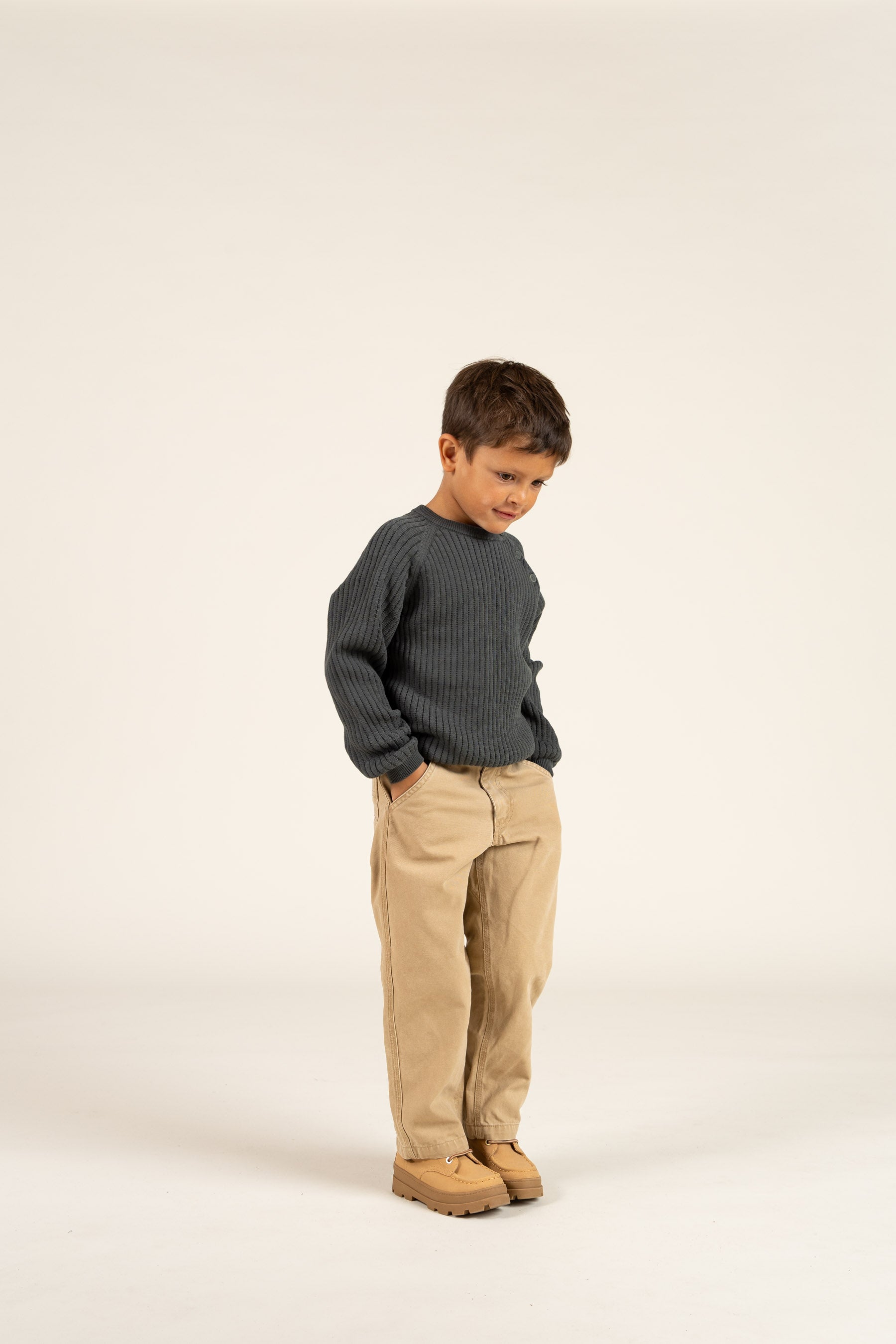 Canvas broek - Kids - Beige | 100114 Dereck