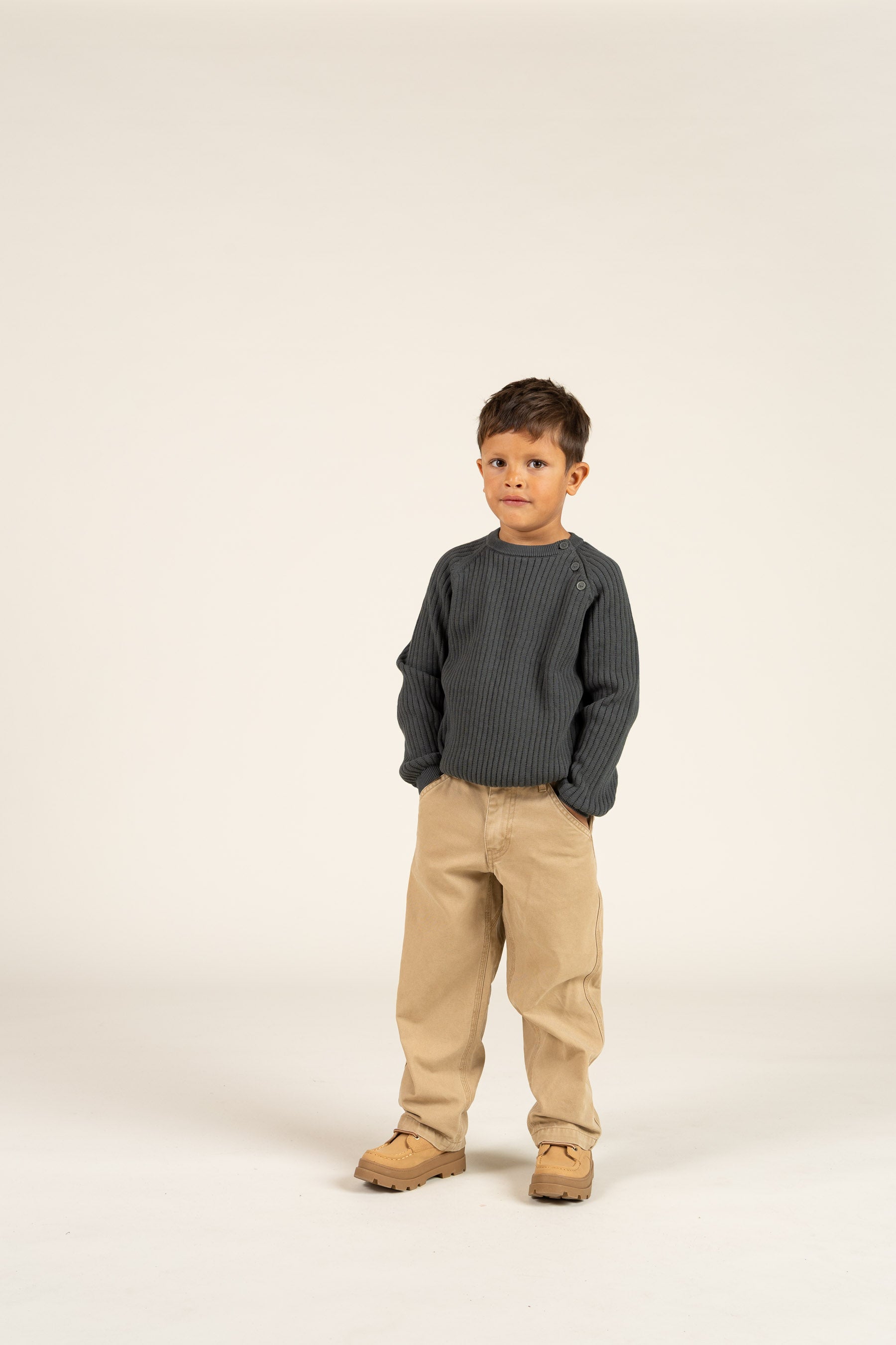 Canvas broek - Kids - Beige | 100114 Dereck