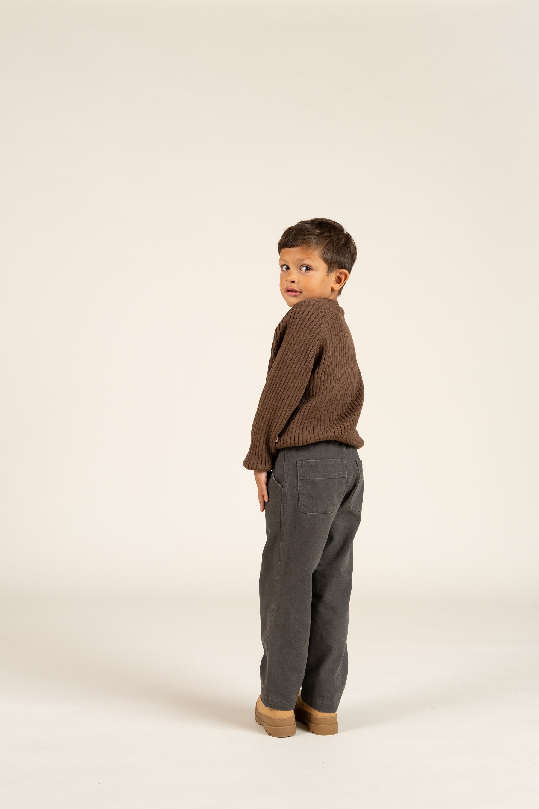 Canvas broek - Kids - Dark Grey | 100117 Dereck