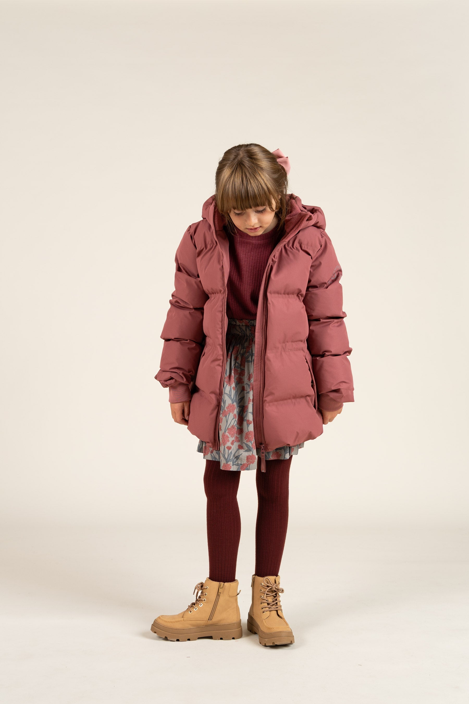 Winterjas met koord - Tween - Vintage Red | 100535 Elenor