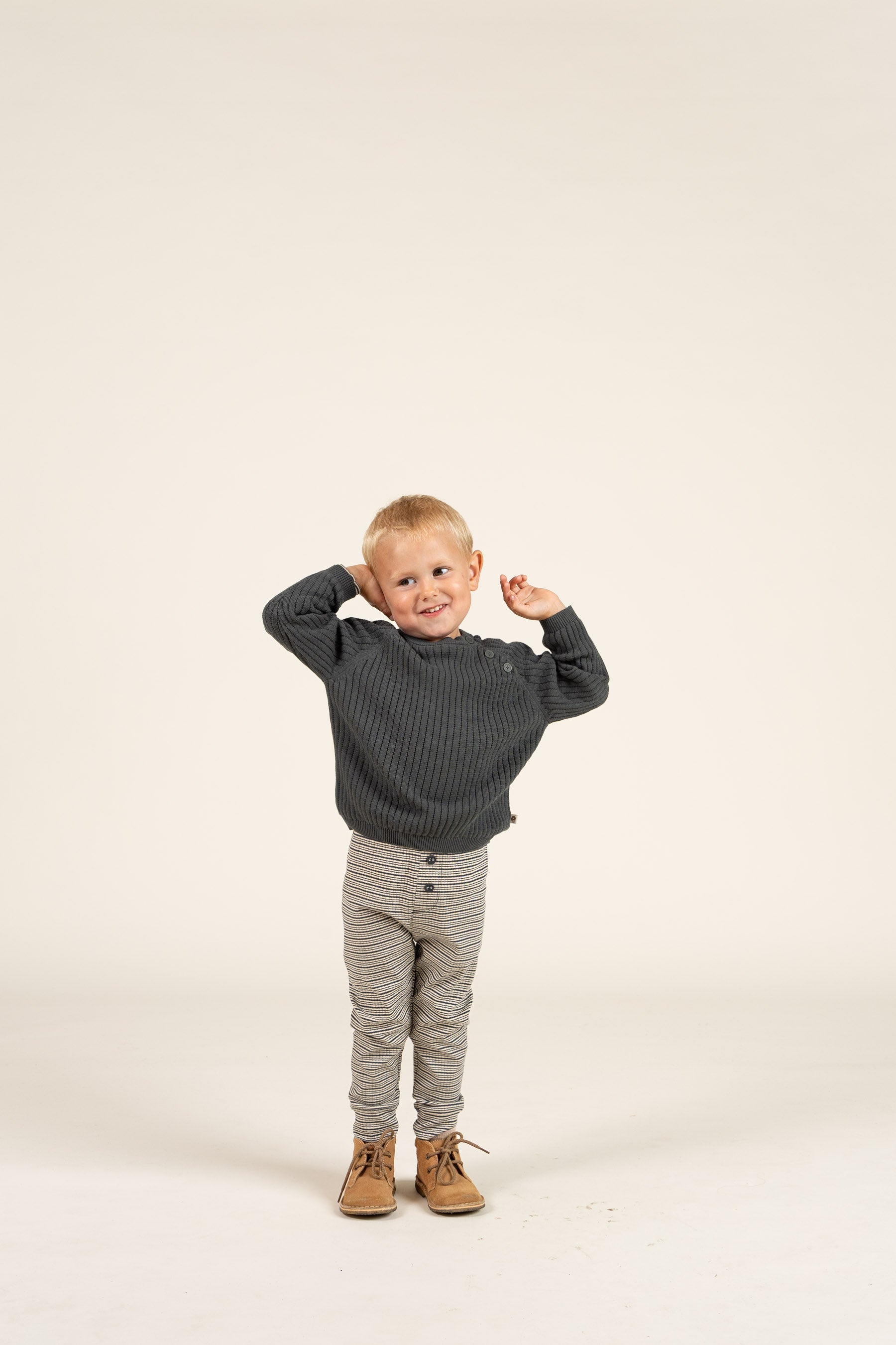 Katoenen gebreide trui - Kids - Forest Green | 100689 Jett