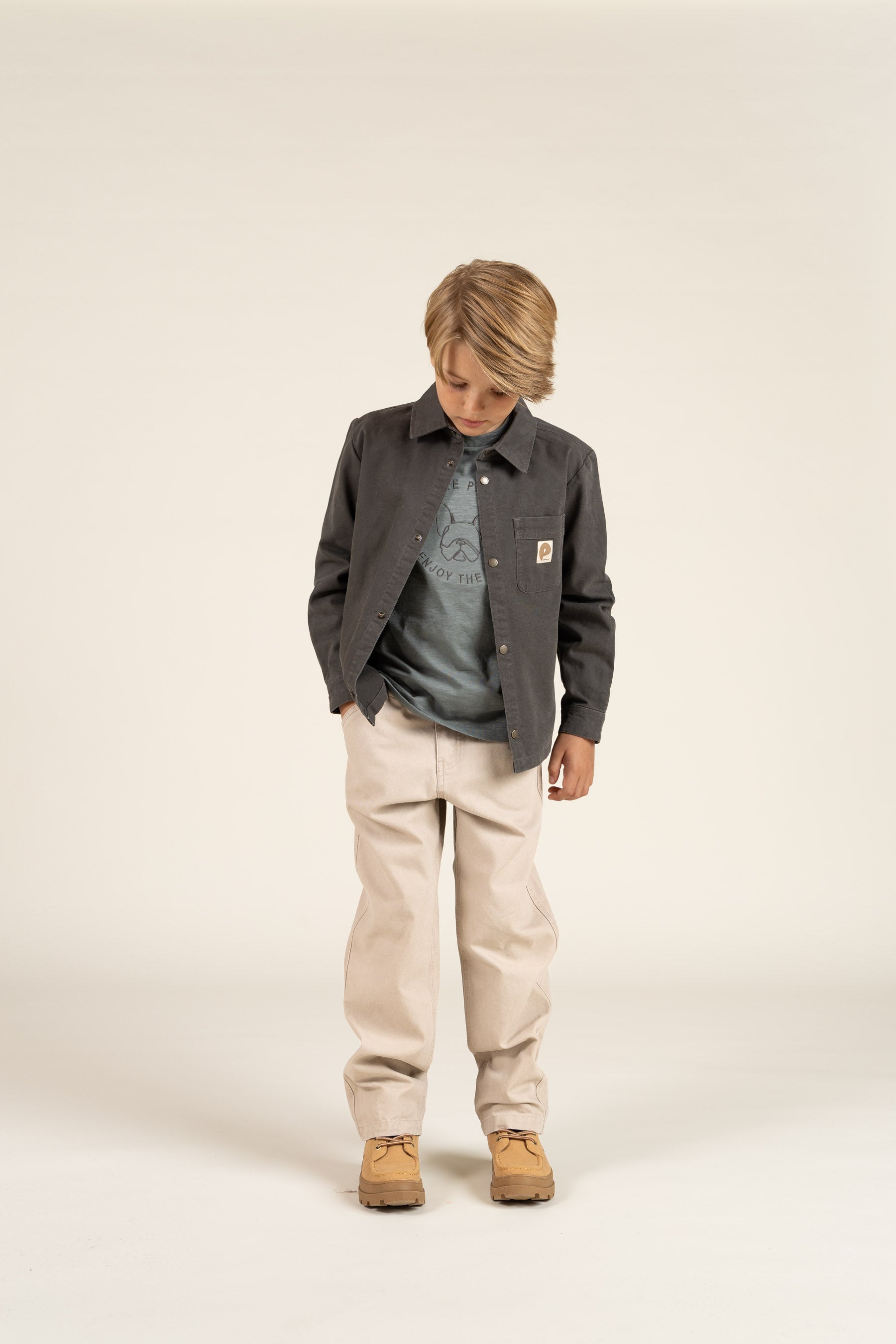 Slub Jersey T-shirt met lange mouwen - Tween - Dusty Dark Green | 100835 Kevin