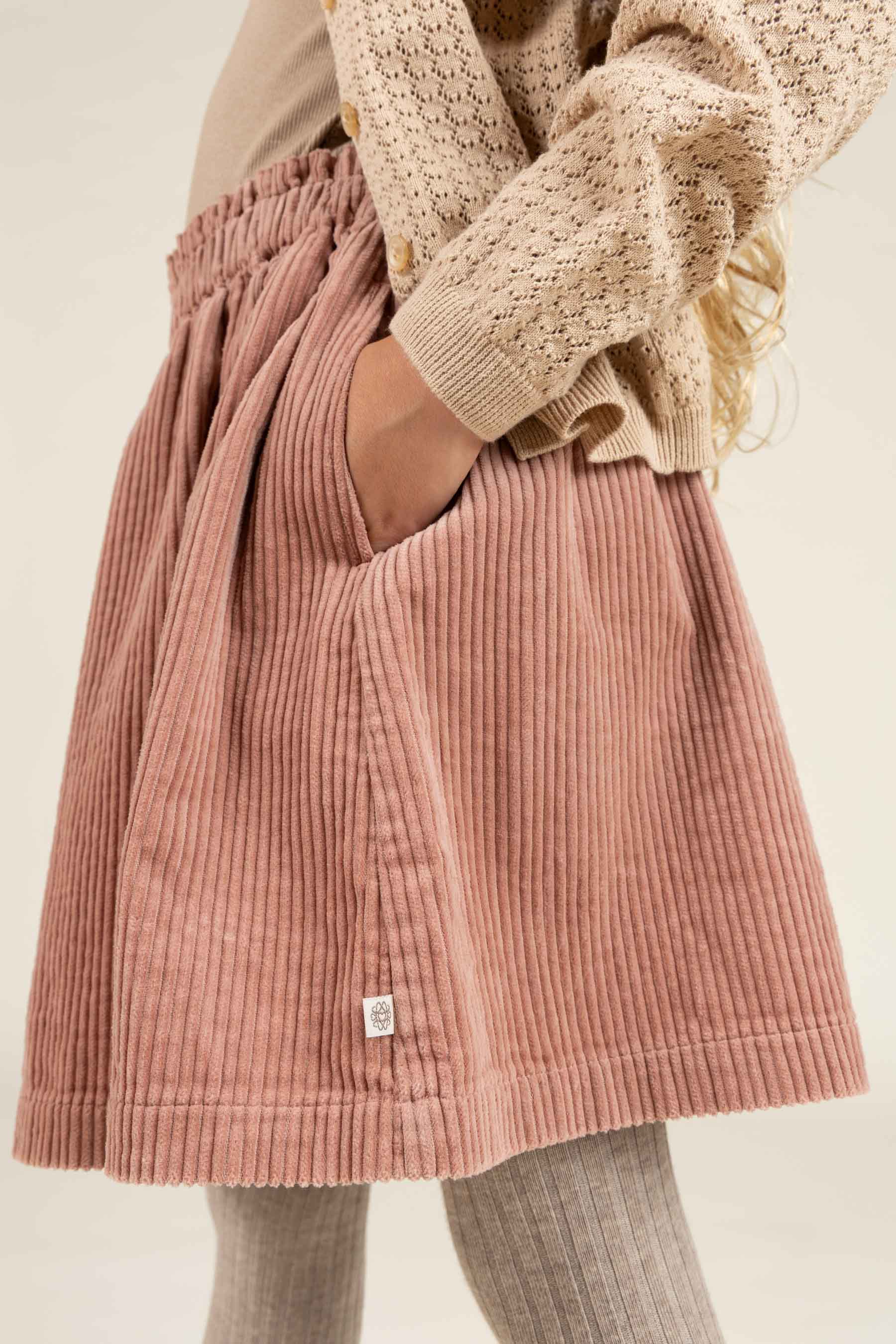 Gewaagde Corduroy Rok - Tween - Rose | 100623 Margot