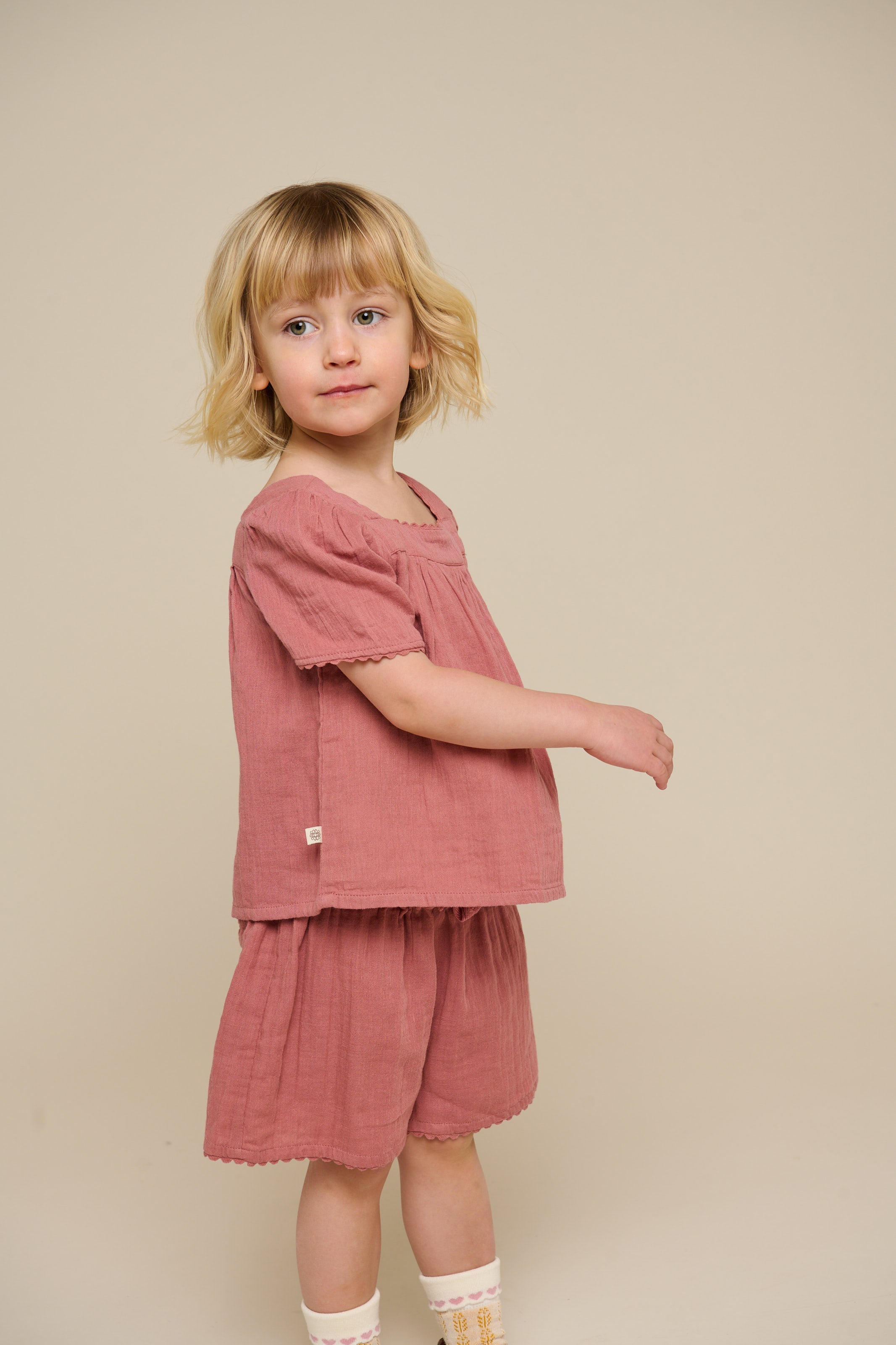 Gaas Shorts - Kids - Old Rose | 100926 Jasmine