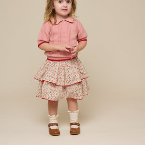 Roze gebreide polo - Kids - Rose | 101241 Helena