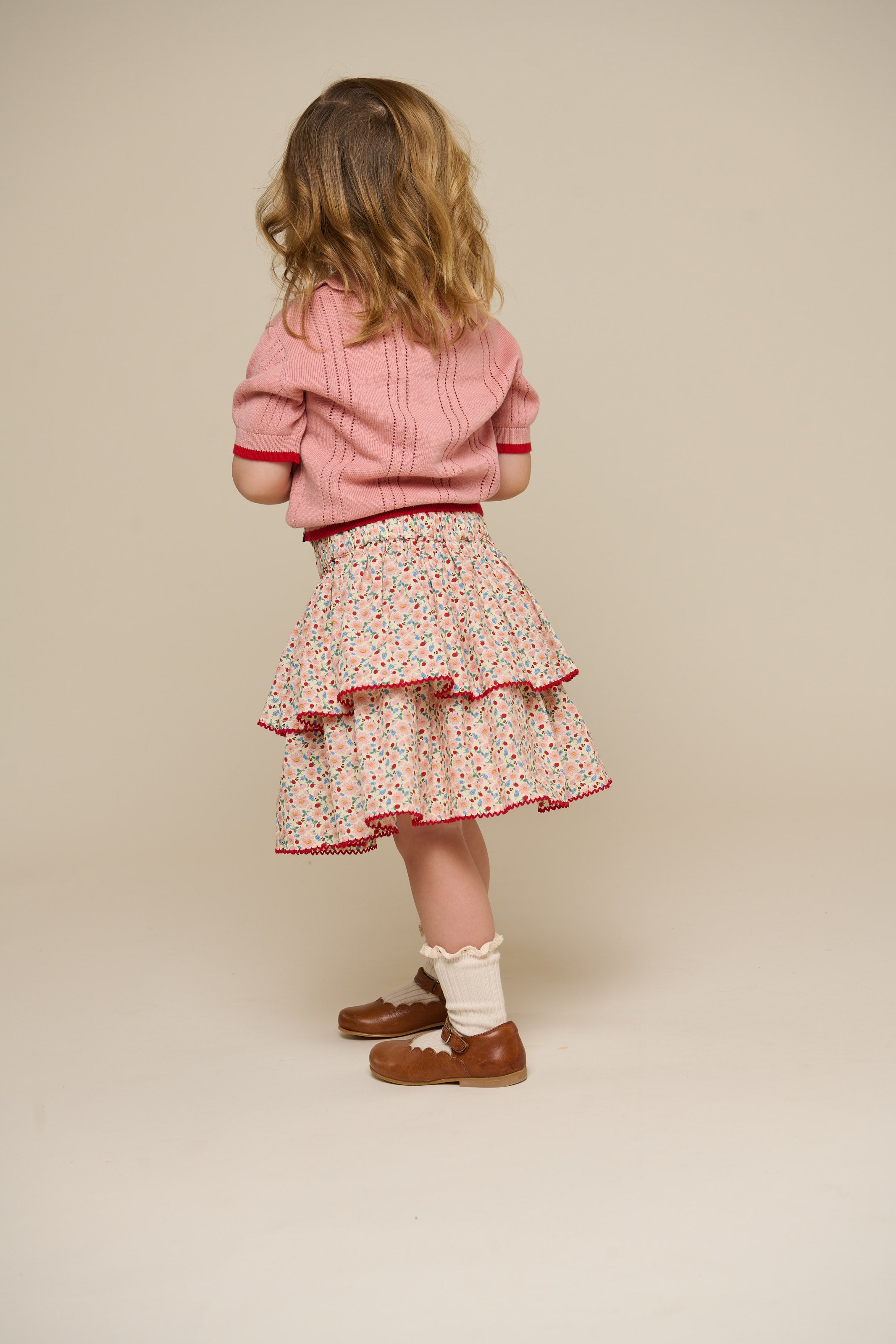Roze gebreide polo - Kids - Rose | 101241 Helena