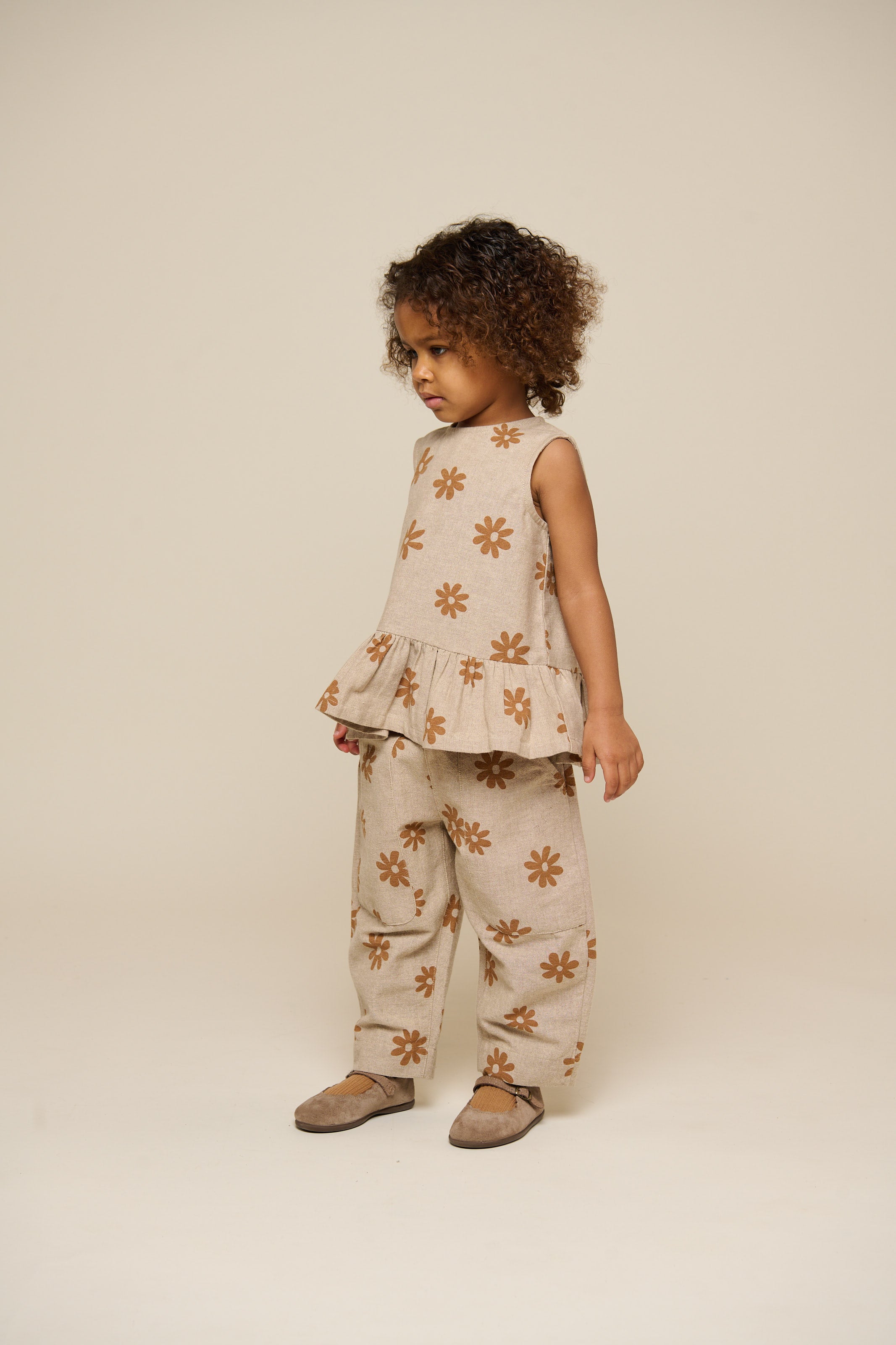 Bedrukte Katoenen Broek - Kids - Sand | 101207 Molly