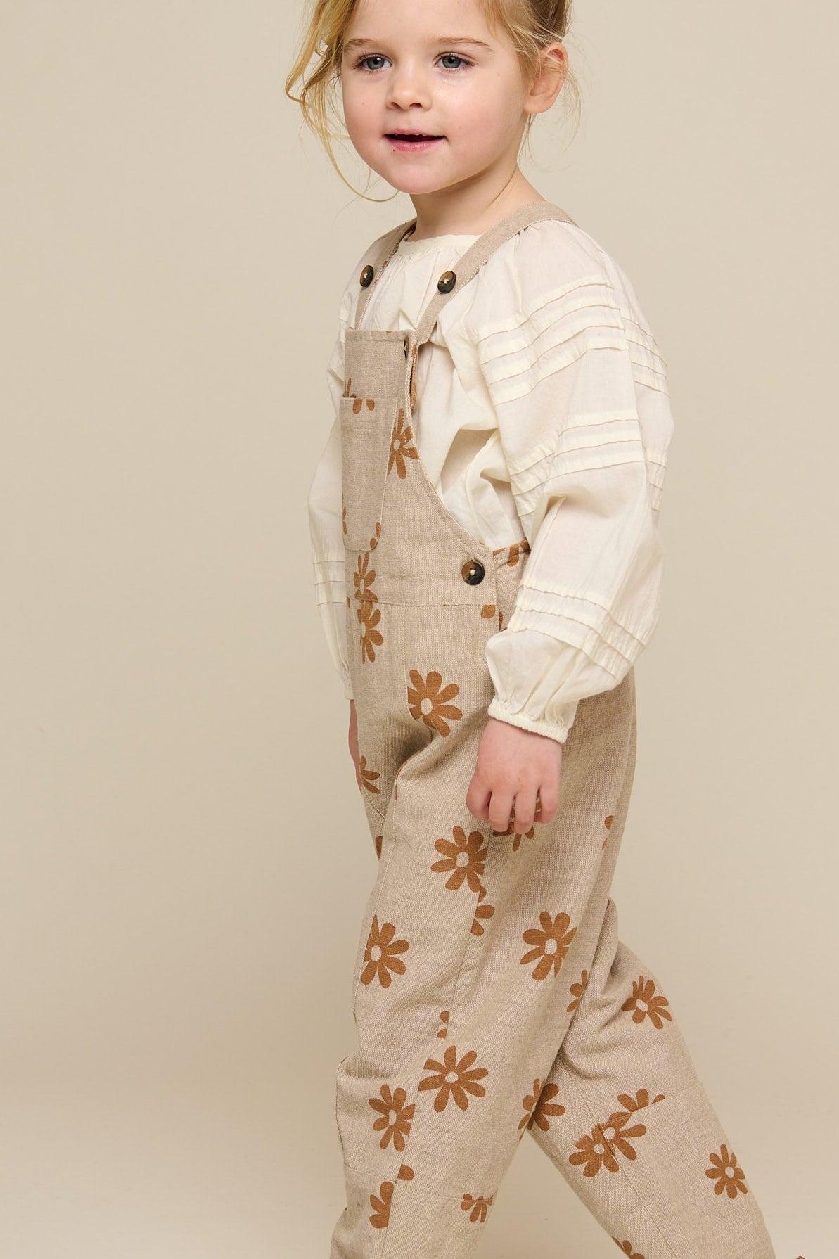Bedrukte Katoenen Overall - Kids - Sand | 101210 Molly