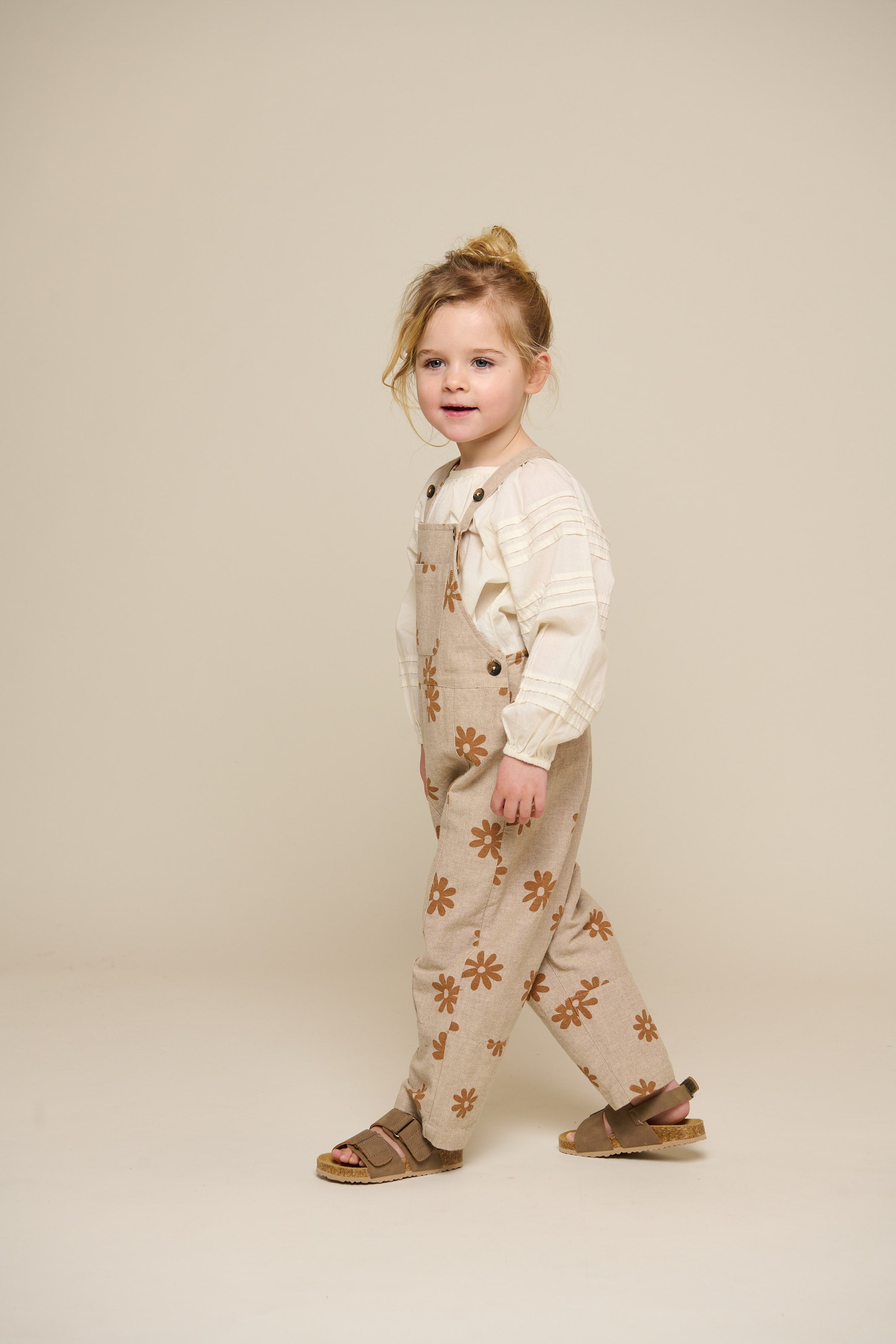 Bedrukte Katoenen Overall - Kids - Sand | 101210 Molly