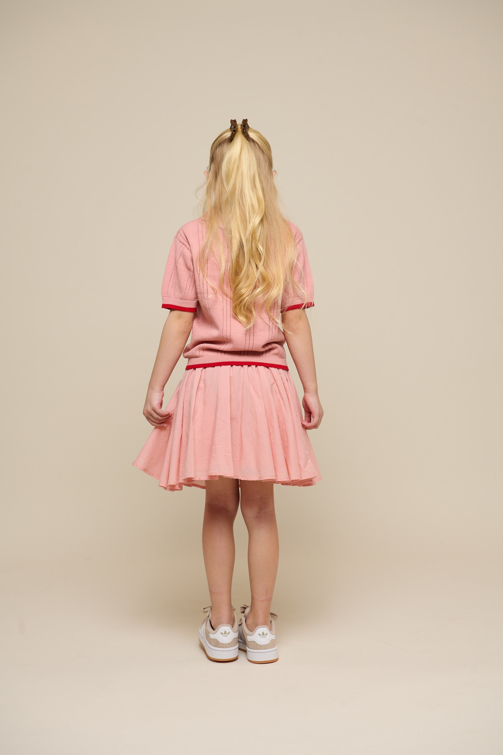 Katoenen rok met Ric Rac ruche - Tween - Rose Tan | 101068 Alma