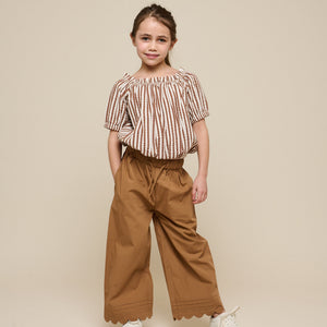 Poplinbroek met geschulpte rand - Tween - Coconut | 101079 Joy
