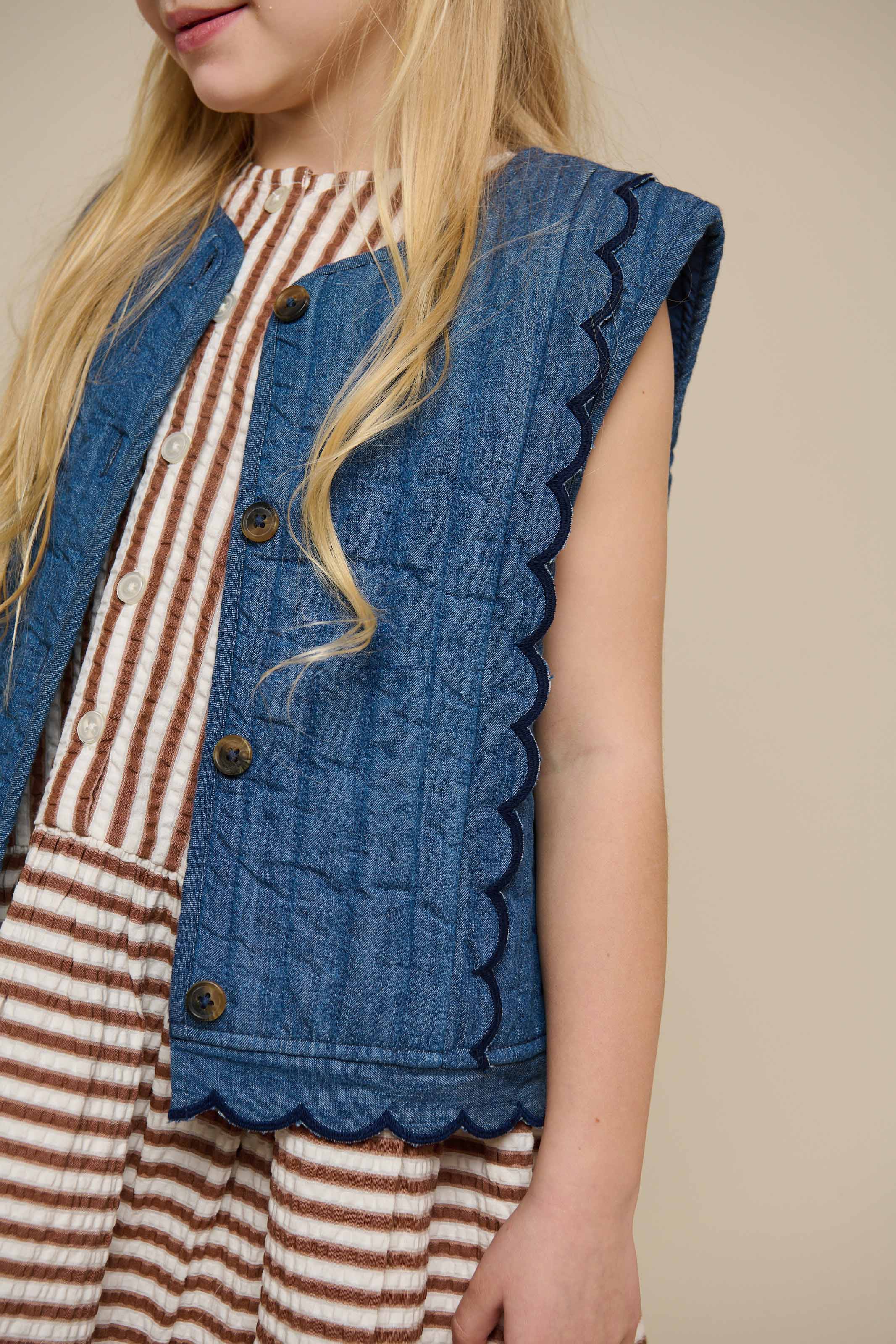 Gewatteerde spijkerjas - Tween - Blue Denim | 101083 Isabella