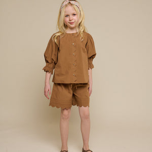 Poplinshorts met Scalloprand - Tween - Coconut | 101075 Joy