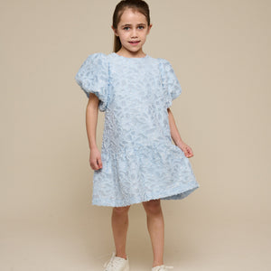 Jacquard jurk van katoenmix - Tween - Light Blue | 100995 Giselle