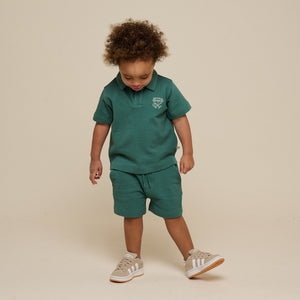 Gestructureerd Jersey Polo T-shirt - Kids - Tropical Green | 101215 Sonny