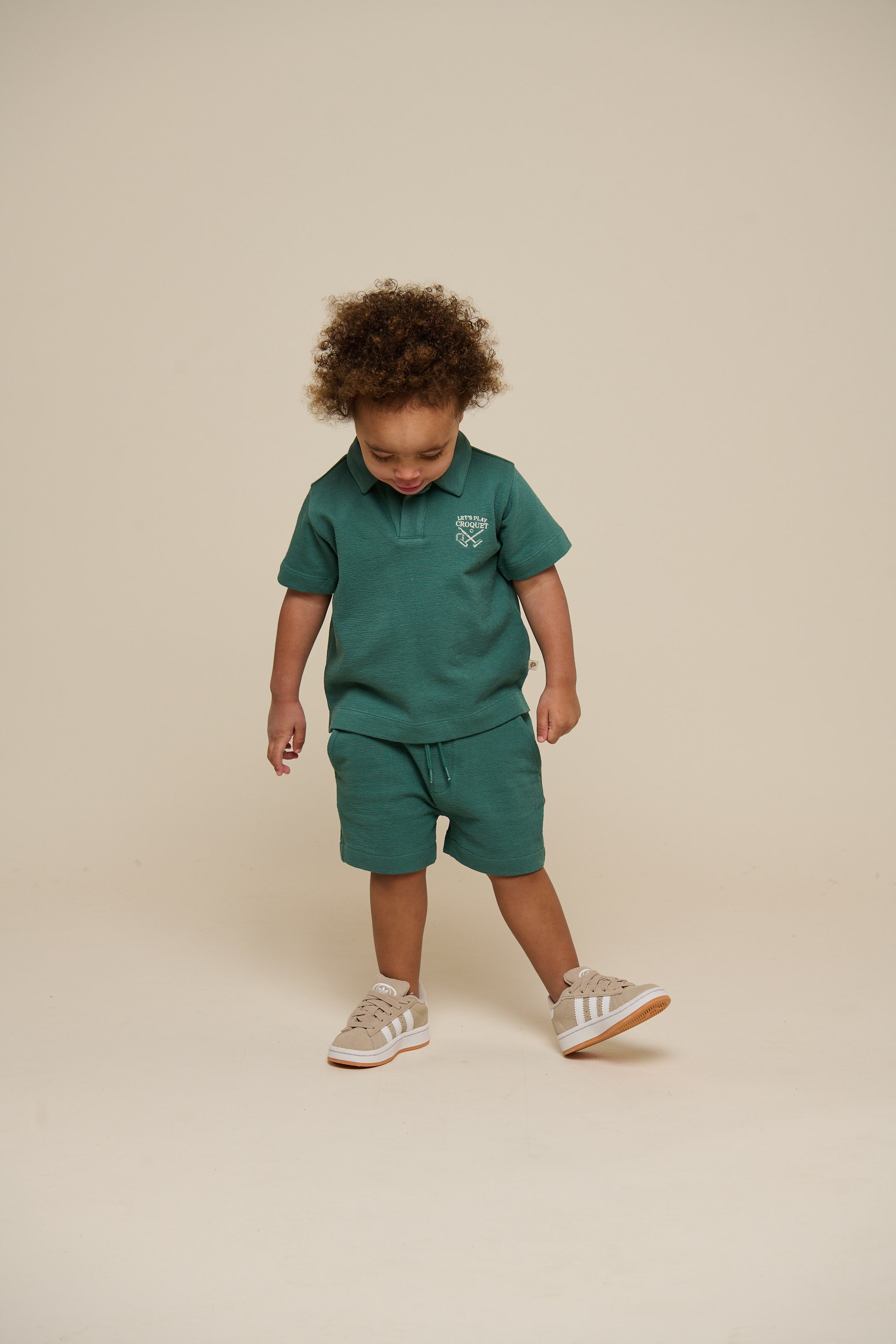 Gestructureerd Jersey Polo T-shirt - Kids - Tropical Green | 101215 Sonny