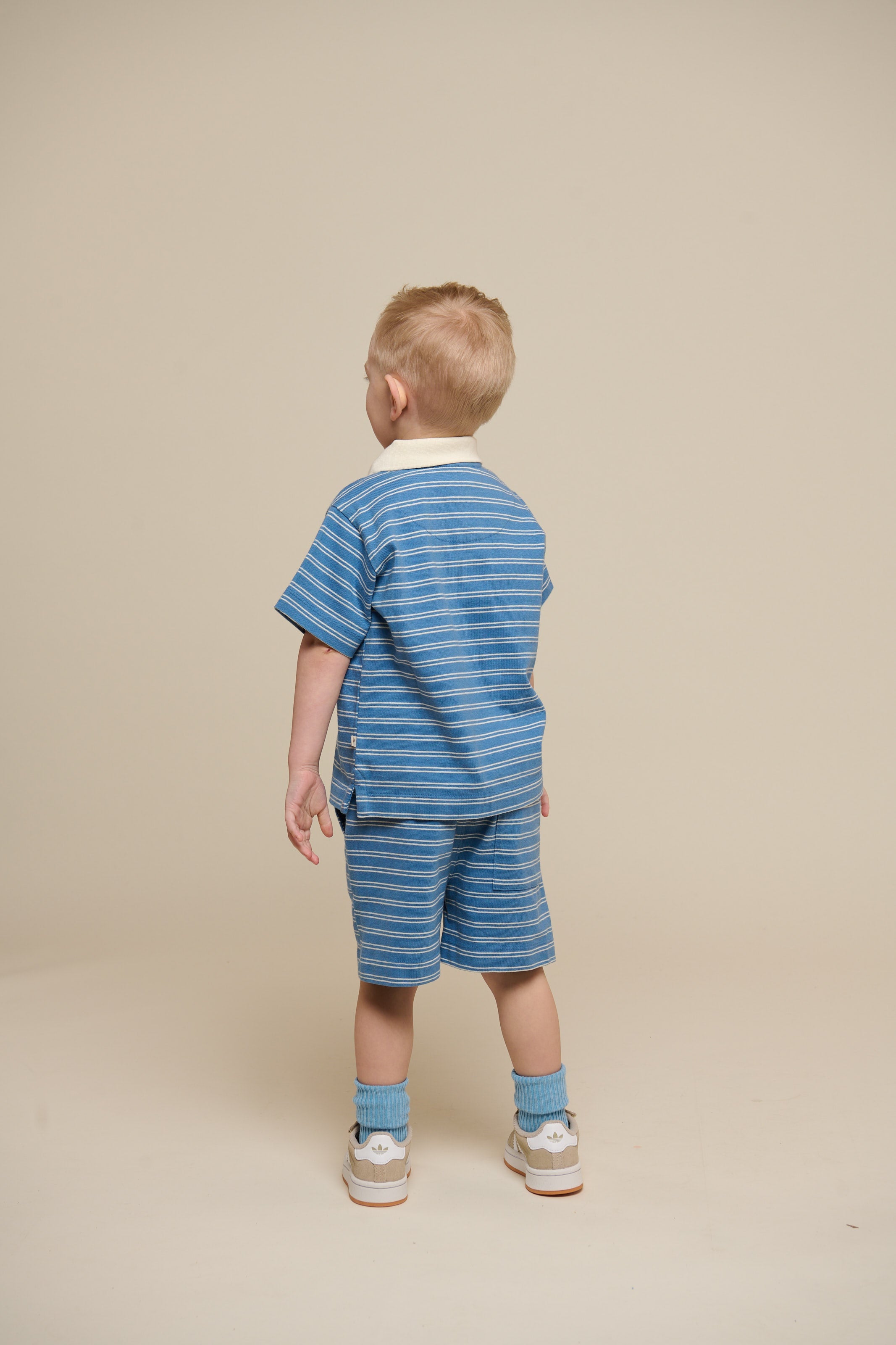 Gestreepte Jersey Shorts - Kids - Dusty Blue | 101183 Otto