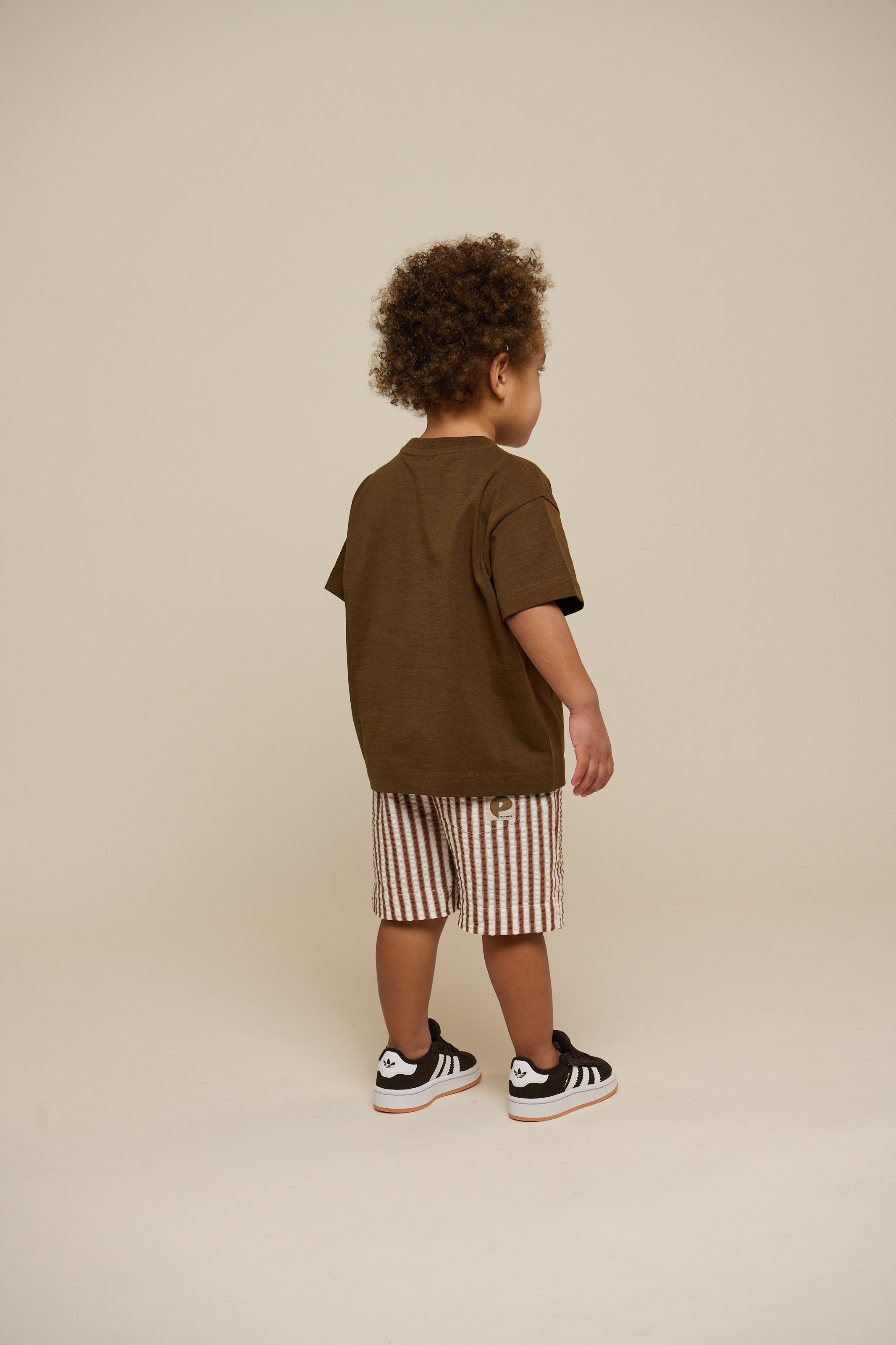 Gestreepte seersucker shorts - Kids - Brown | 101187 Frank