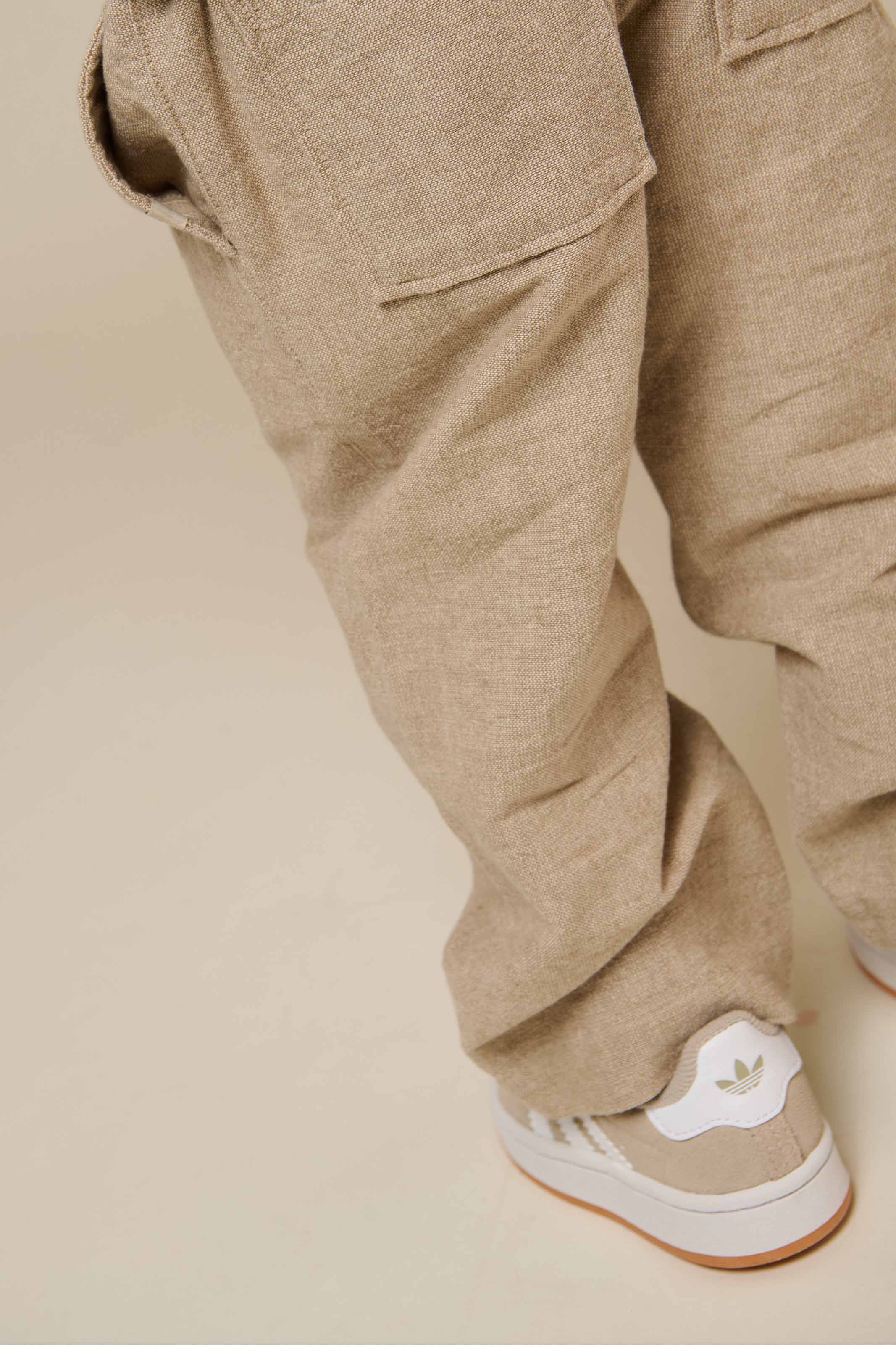 Geweven Katoenen Broek met Textuur - Kids - Sand | 101199 Walter