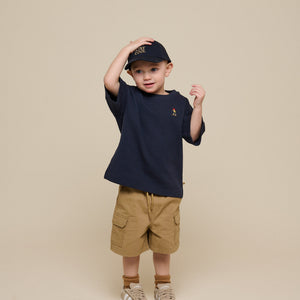 Wafel T-shirt - Kids - Navy | 101152 Evan