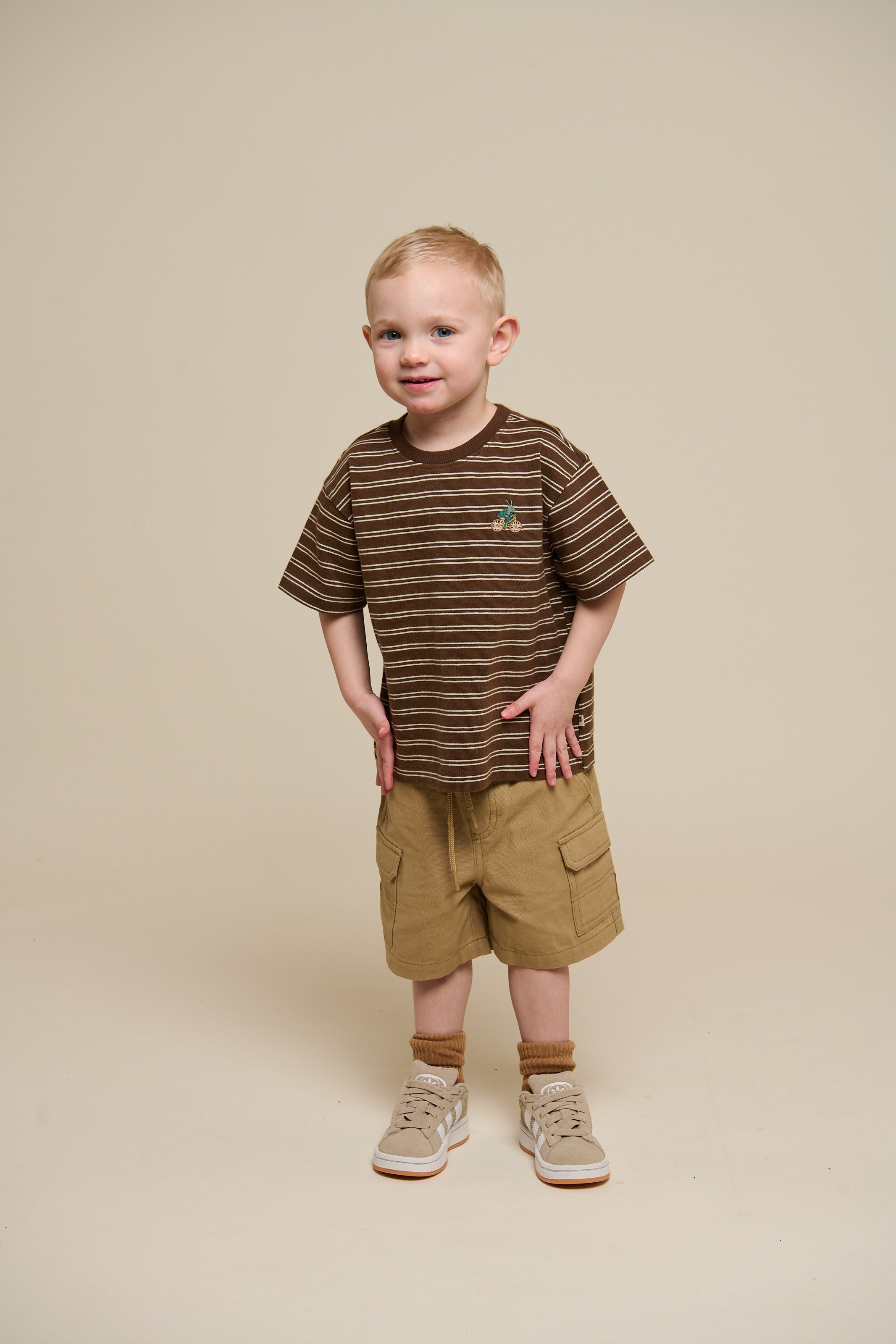 Gestreept T-shirt - Kids - Dark Brown | 101177 Otto