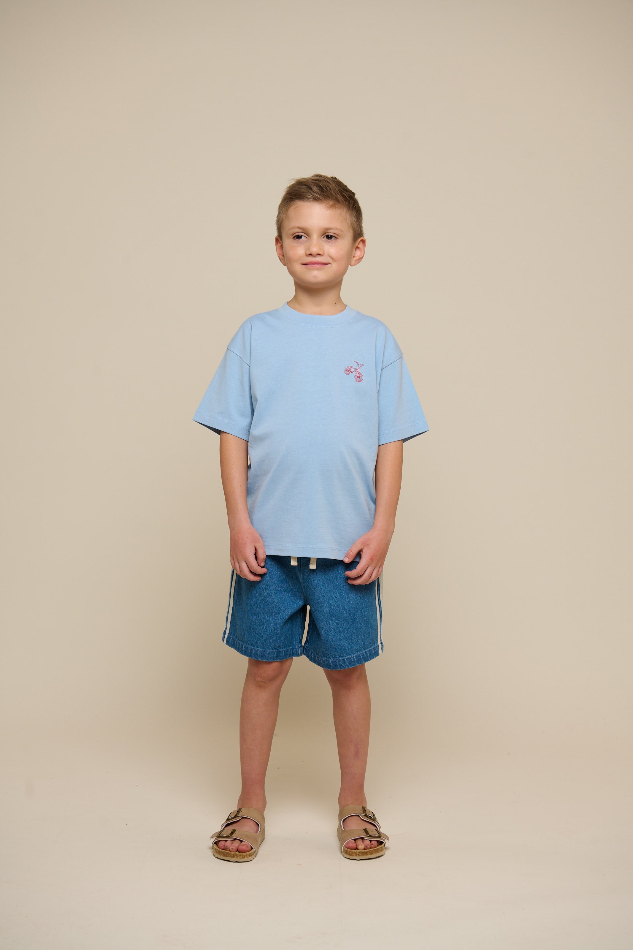 Baggy Denimshorts met Tape - Tween - Blue Denim | 101143 Callum
