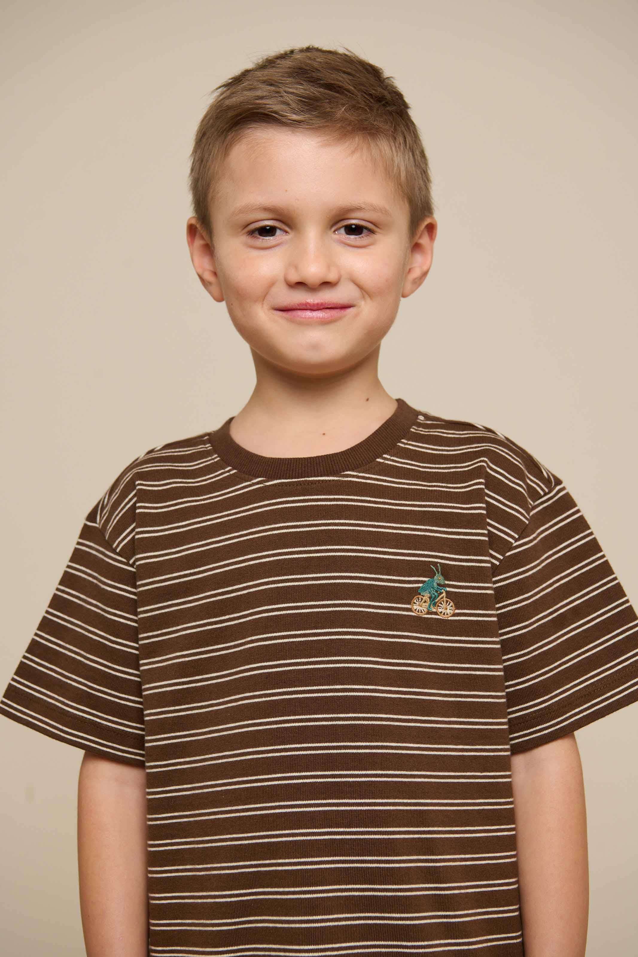 Gestreept T-shirt - Tween - Dark Brown | 101178 Otto