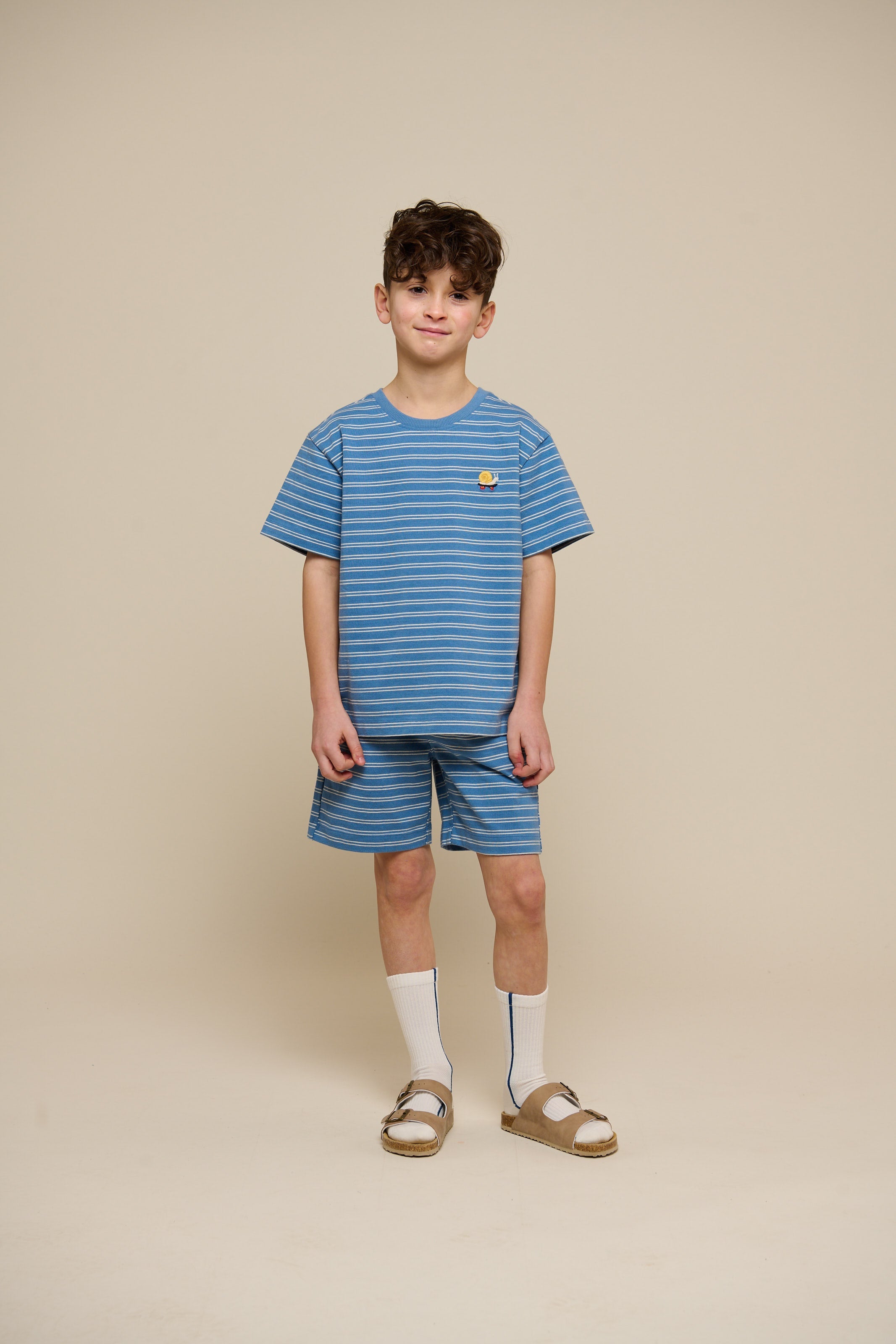 Gestreepte Jersey Shorts - Tween - Dusty Blue | 101184 Otto