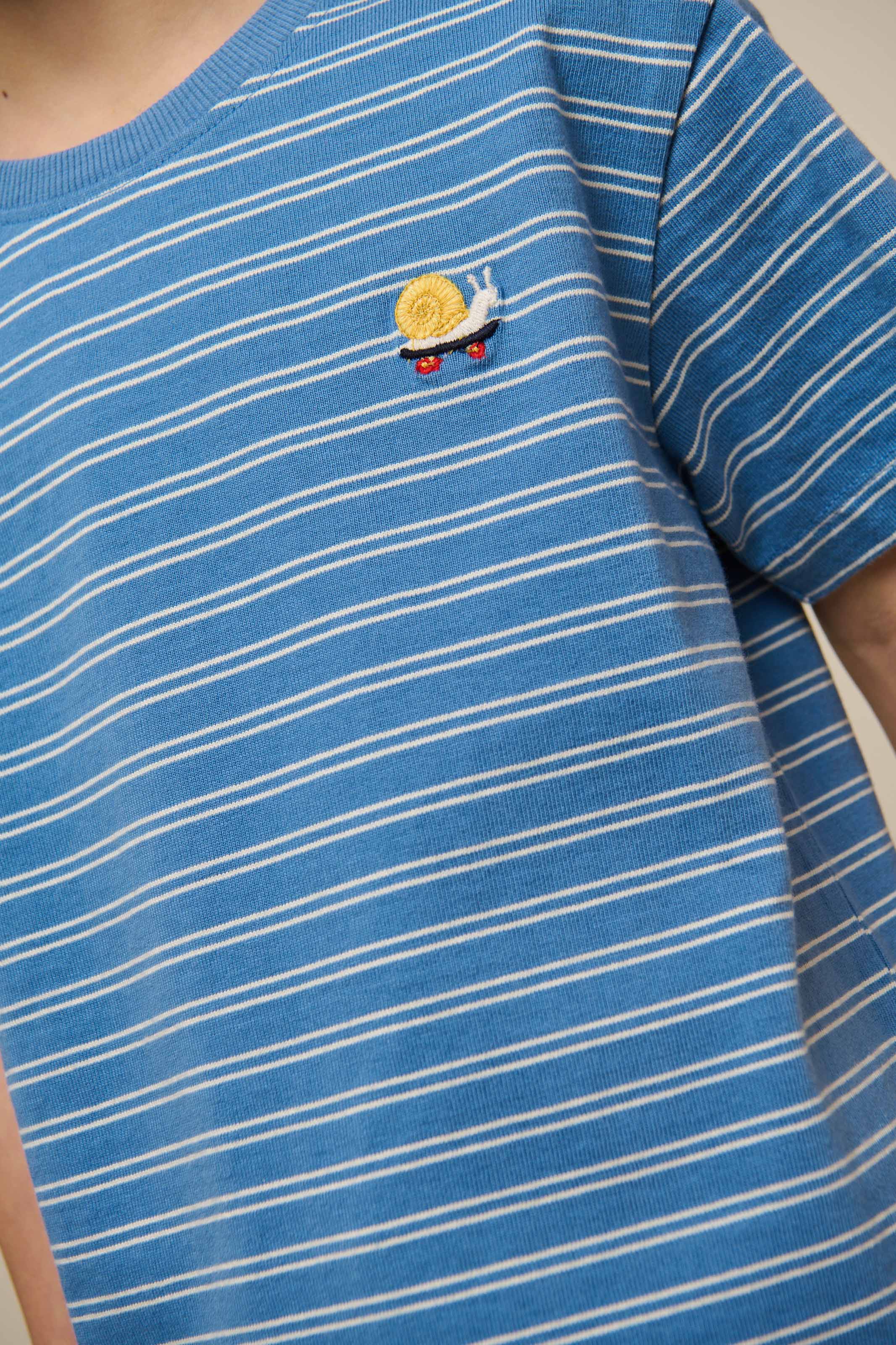 Gestreept T-shirt - Tween - Dusty Blue | 101180 Otto