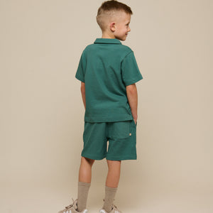 Gestructureerde Jersey Shorts - Tween - Tropical Green | 101220 Sonny