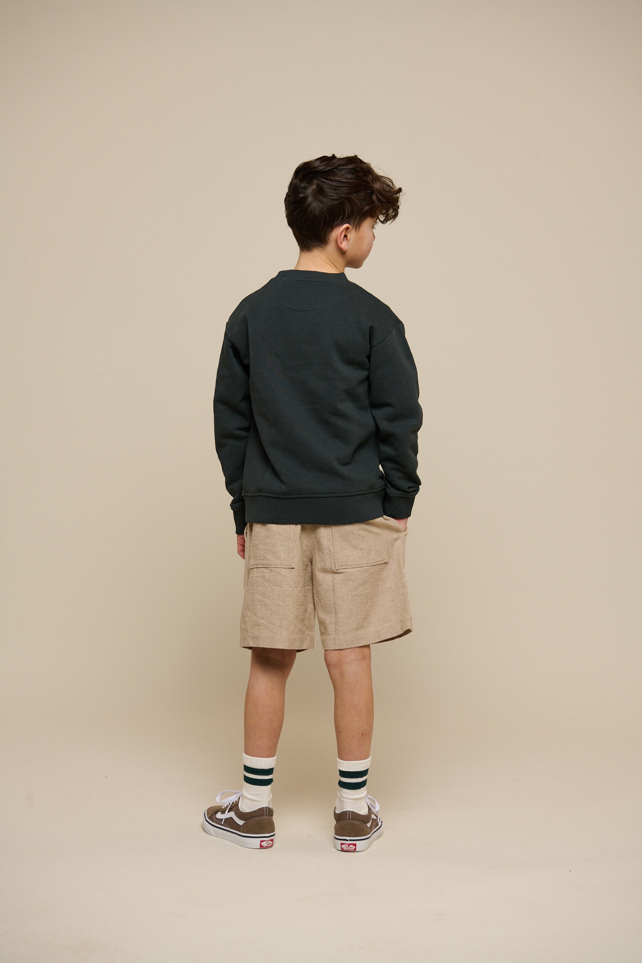 Geweven katoenen shorts met structuur - Tween - Sand | 101198 Walter