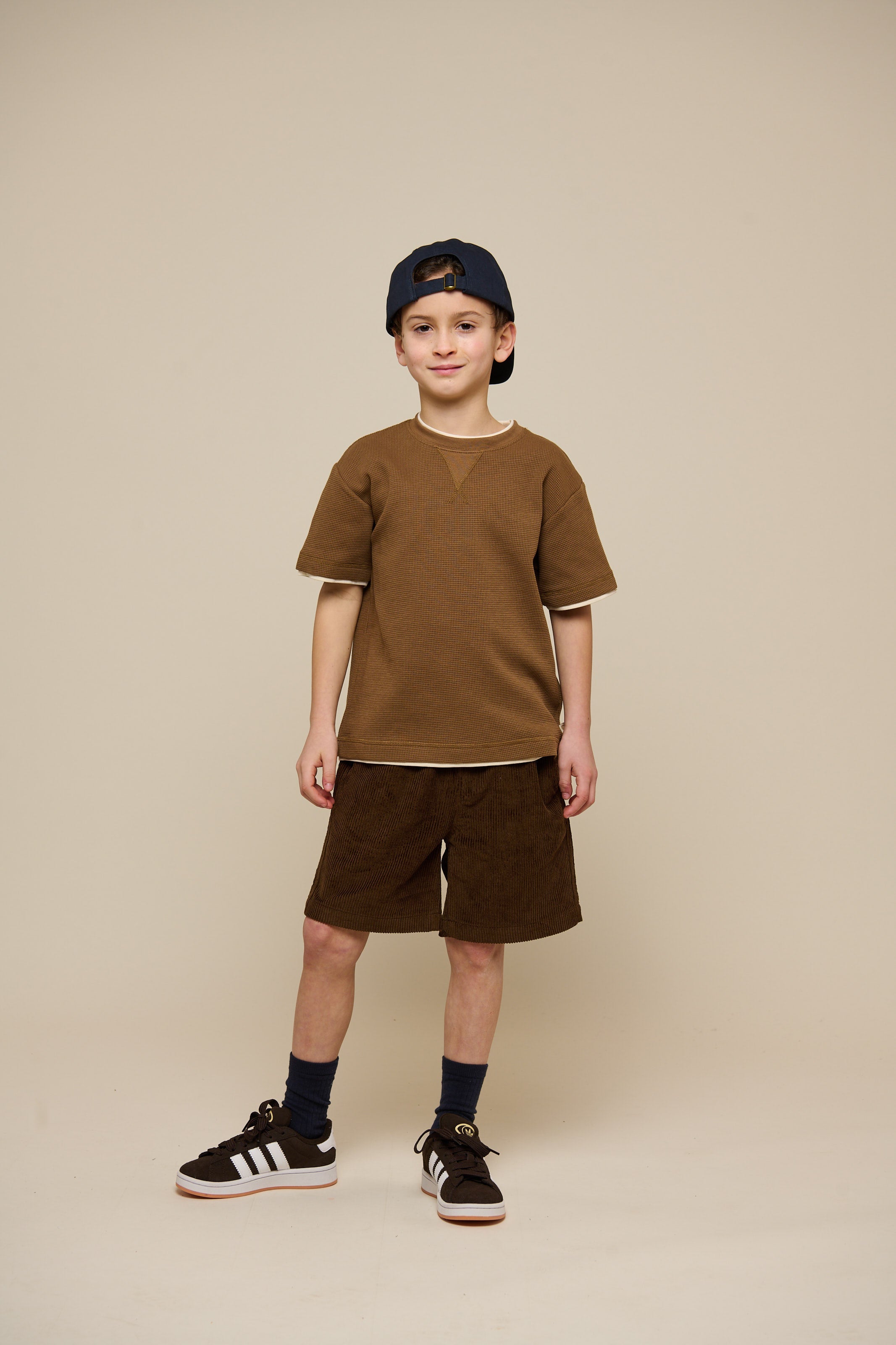 Pull-On Ribfluwelen Shorts - Tween - Dark Brown | 101105 Tobias