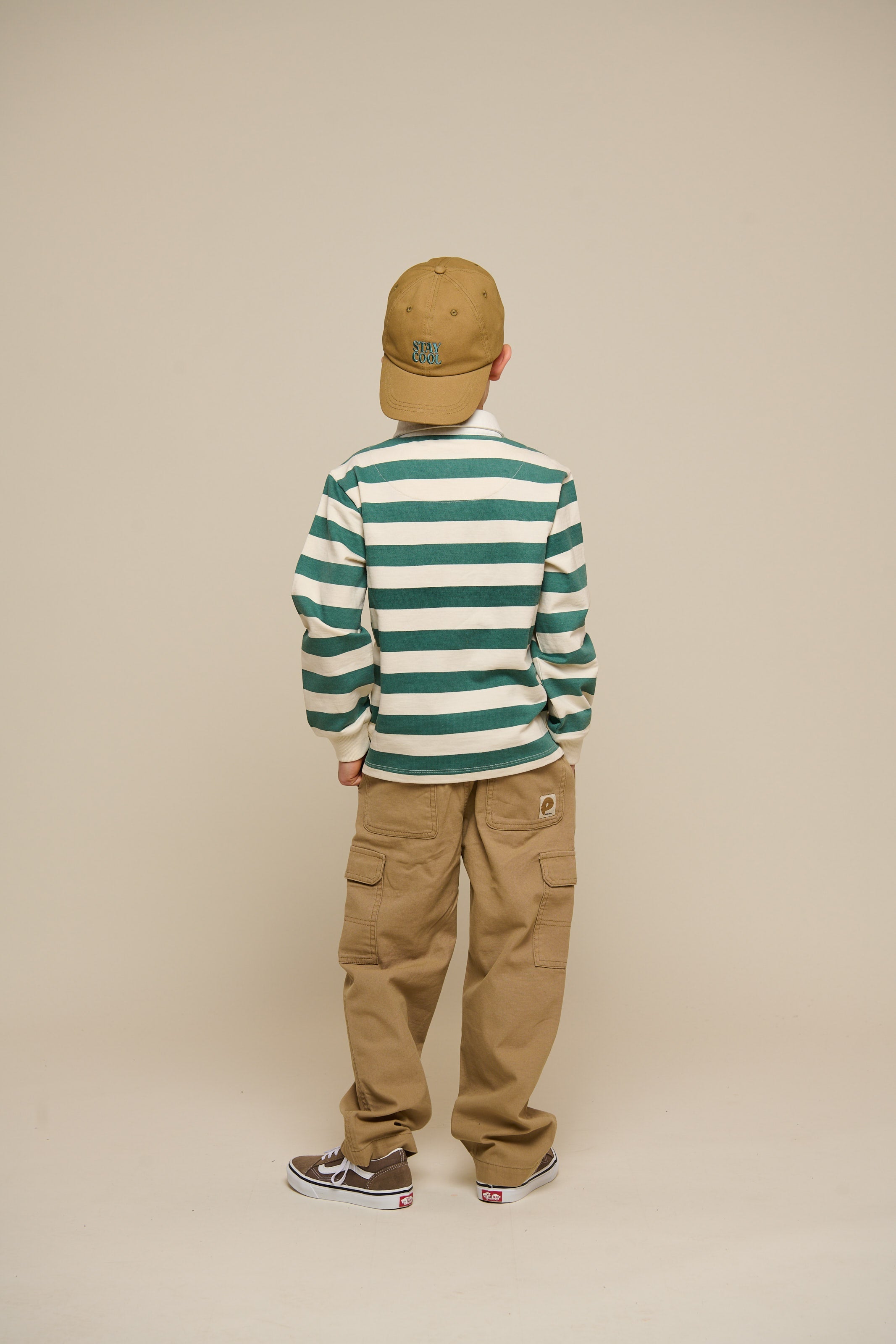 Gestreept Polo Sweatshirt - Tween - Tropical Green/Offwhite | 101341 Marco